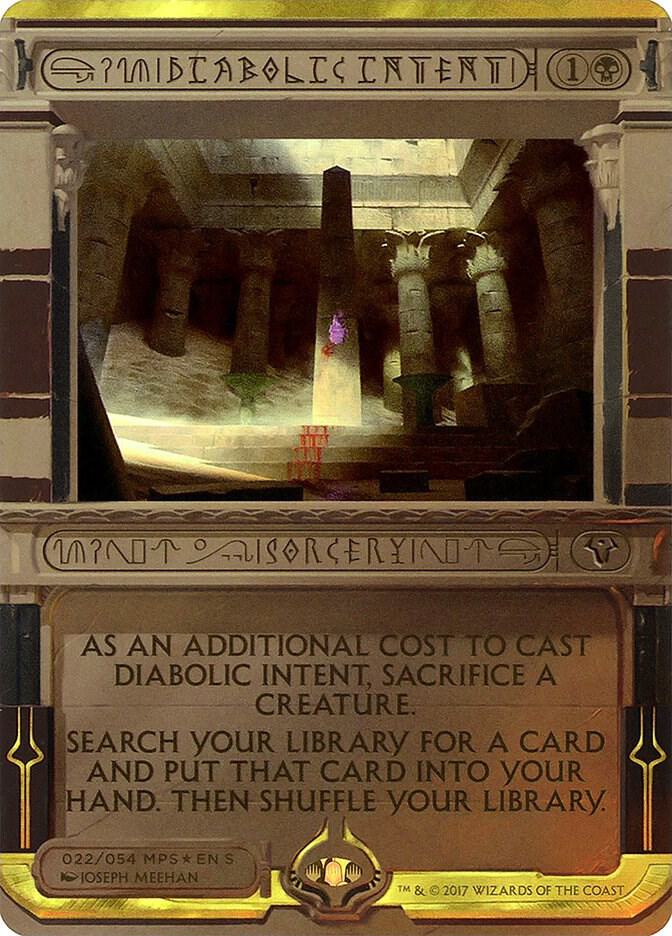 MTG Masterpiece Series: Amonkhet Invocations 22 Diabolic Intent M NM Foil