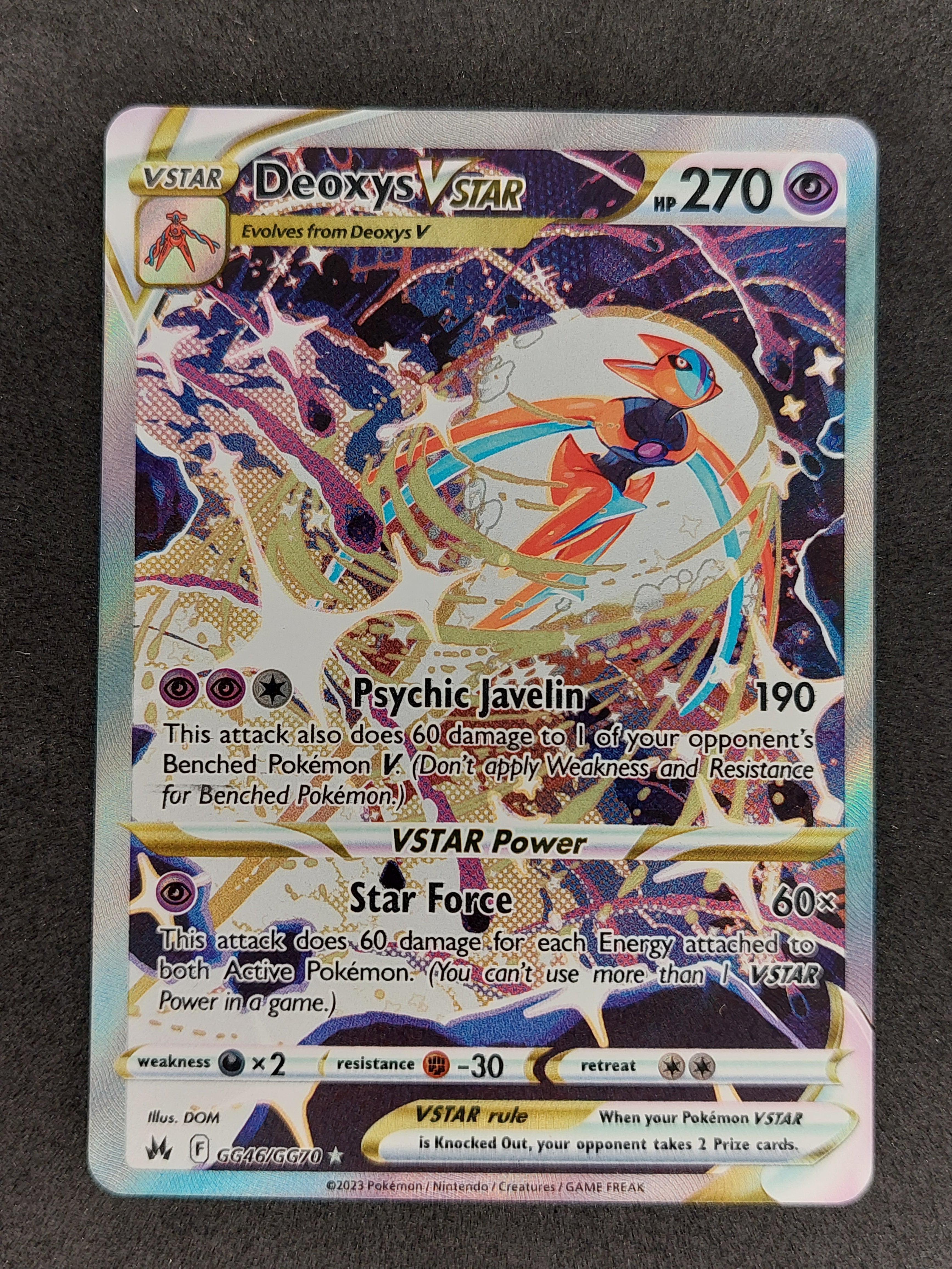 Pokemon Crown Zenith Deoxys Vstar GG46/GG70 – Mint Collectables