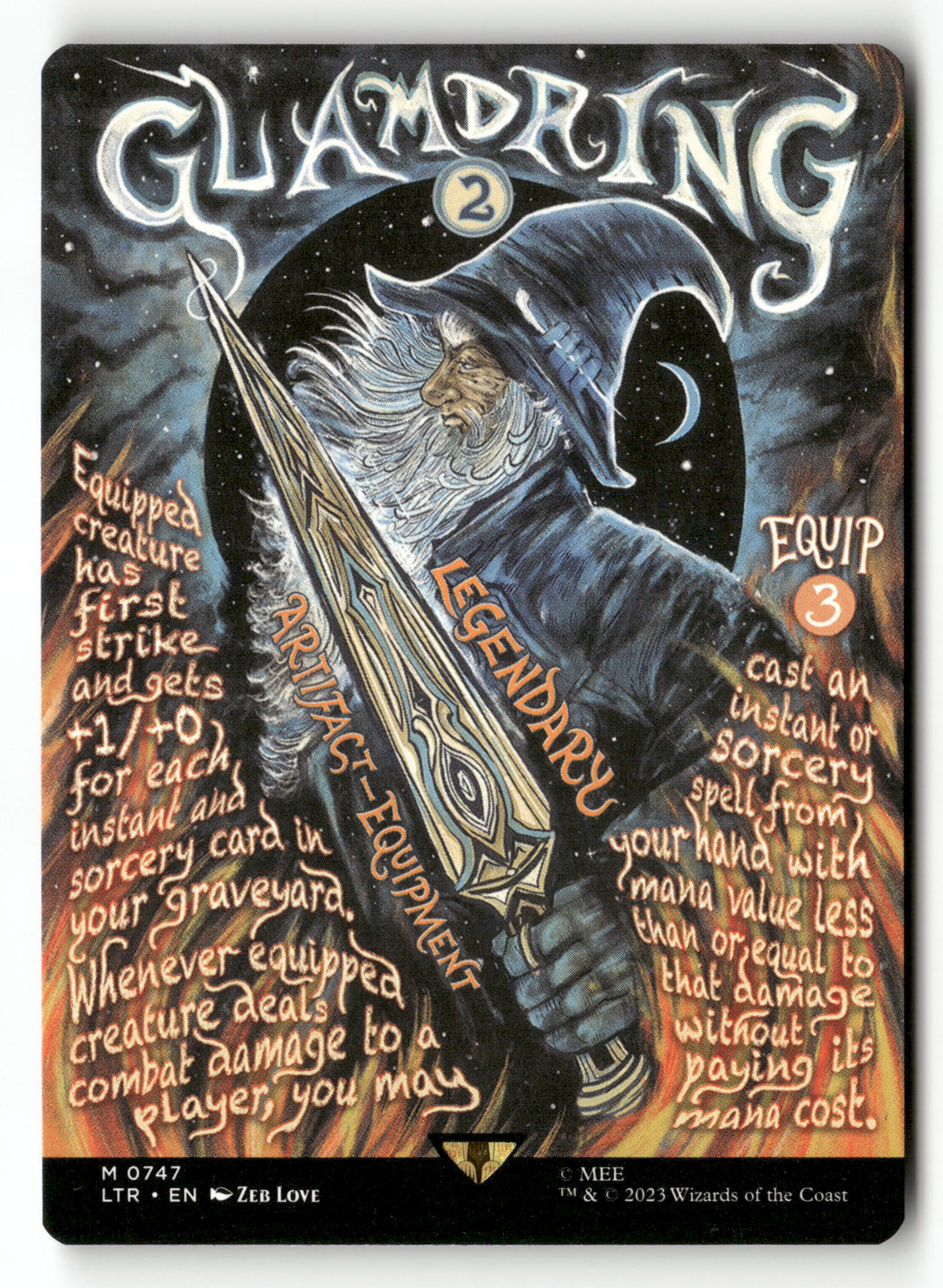 MTG The Lord of the Rings: 747 Glamdring (Borderless Poster) M NM MTG The Lord of the Rings: 747 Glamdring (Borderless Poster) M NM