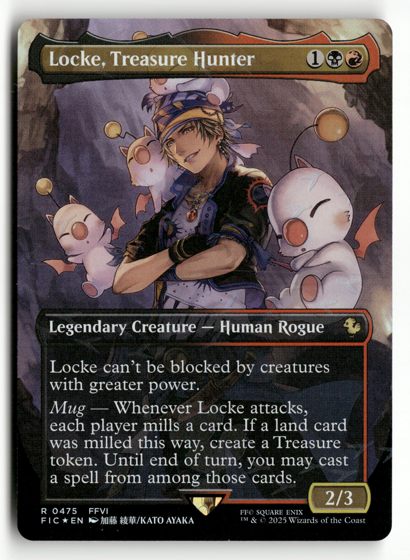 MTG FINAL FANTASY 475 Locke, Treasure Hunter (Borderless) (Chocobo Track Foil) MTG FINAL FANTASY 475 Locke, Treasure Hunter (Borderless) (Chocobo Track Foil)