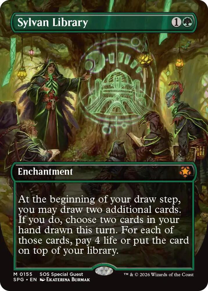 MTG Special Guests 155 Sylvan Library (Borderless) M NM