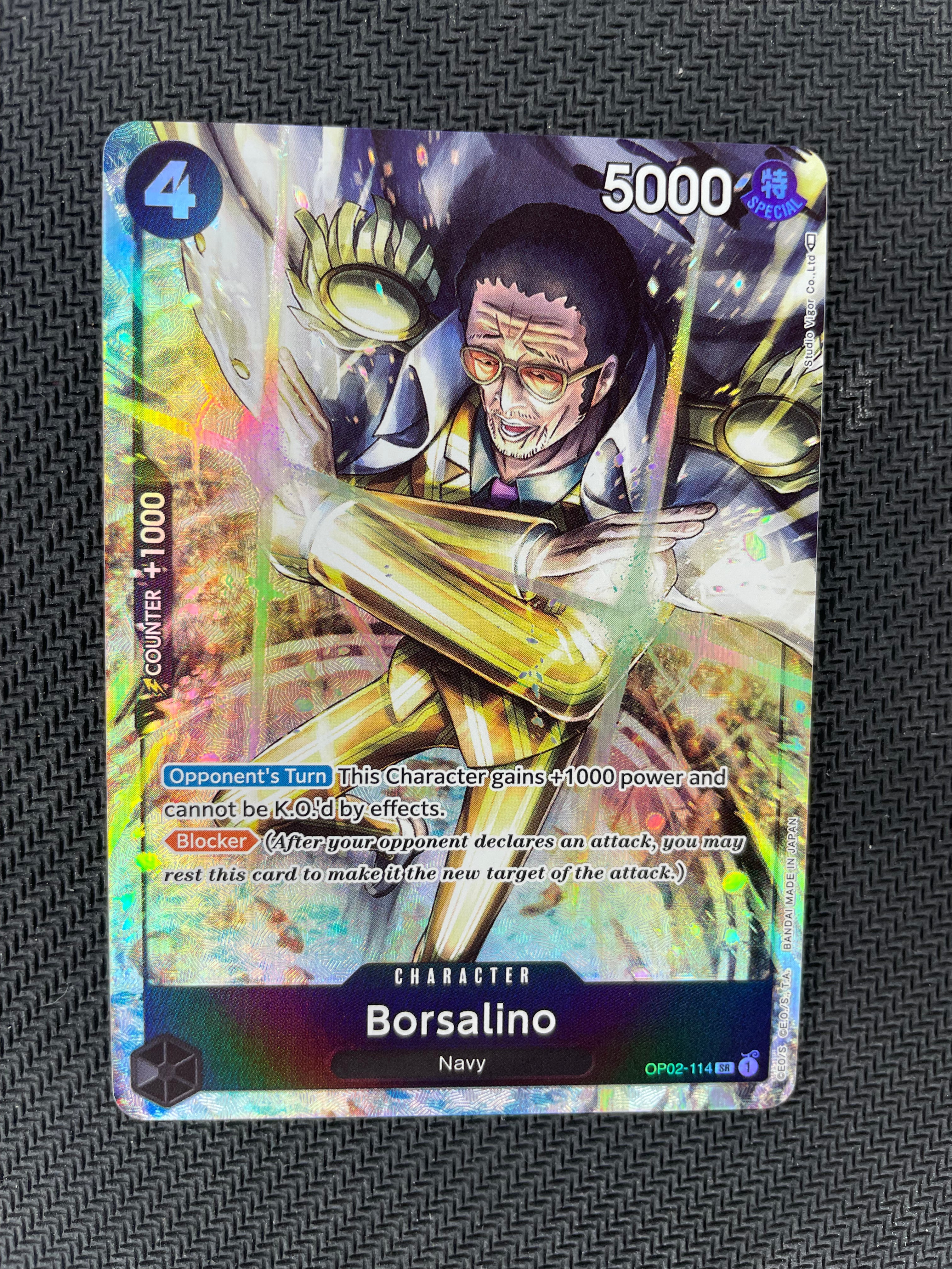 One Piece TCG Paramount War OP02 114 Borsalino Alternative Art