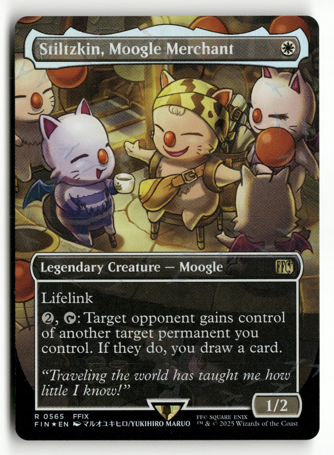MTG FINAL FANTASY 565 Stiltzkin Moogle Merchant (Borderless)(Chocobo Track Foil) MTG FINAL FANTASY 565 Stiltzkin Moogle Merchant (Borderless)(Chocobo Track Foil)