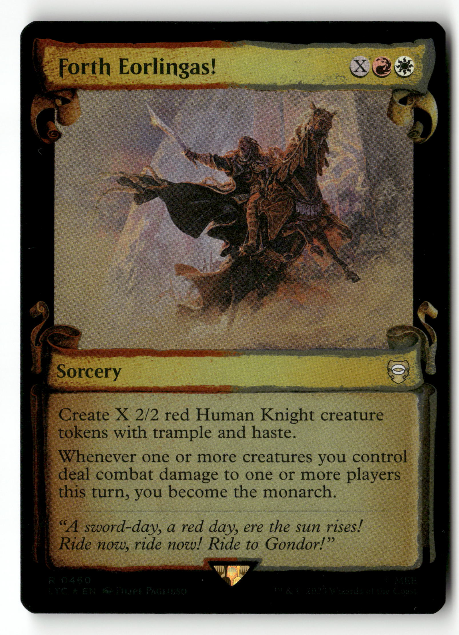 MTG: The Lord of the Rings: 460 Forth Eorlingas! (Showcase Scrolls) R Foil  NM