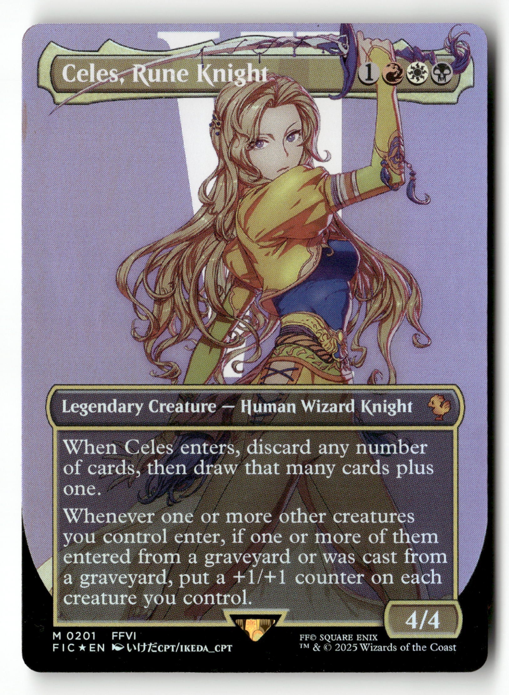 MTG Commander: FINAL FANTASY 201 Celes, Rune Knight (Borderless) M NM Foil