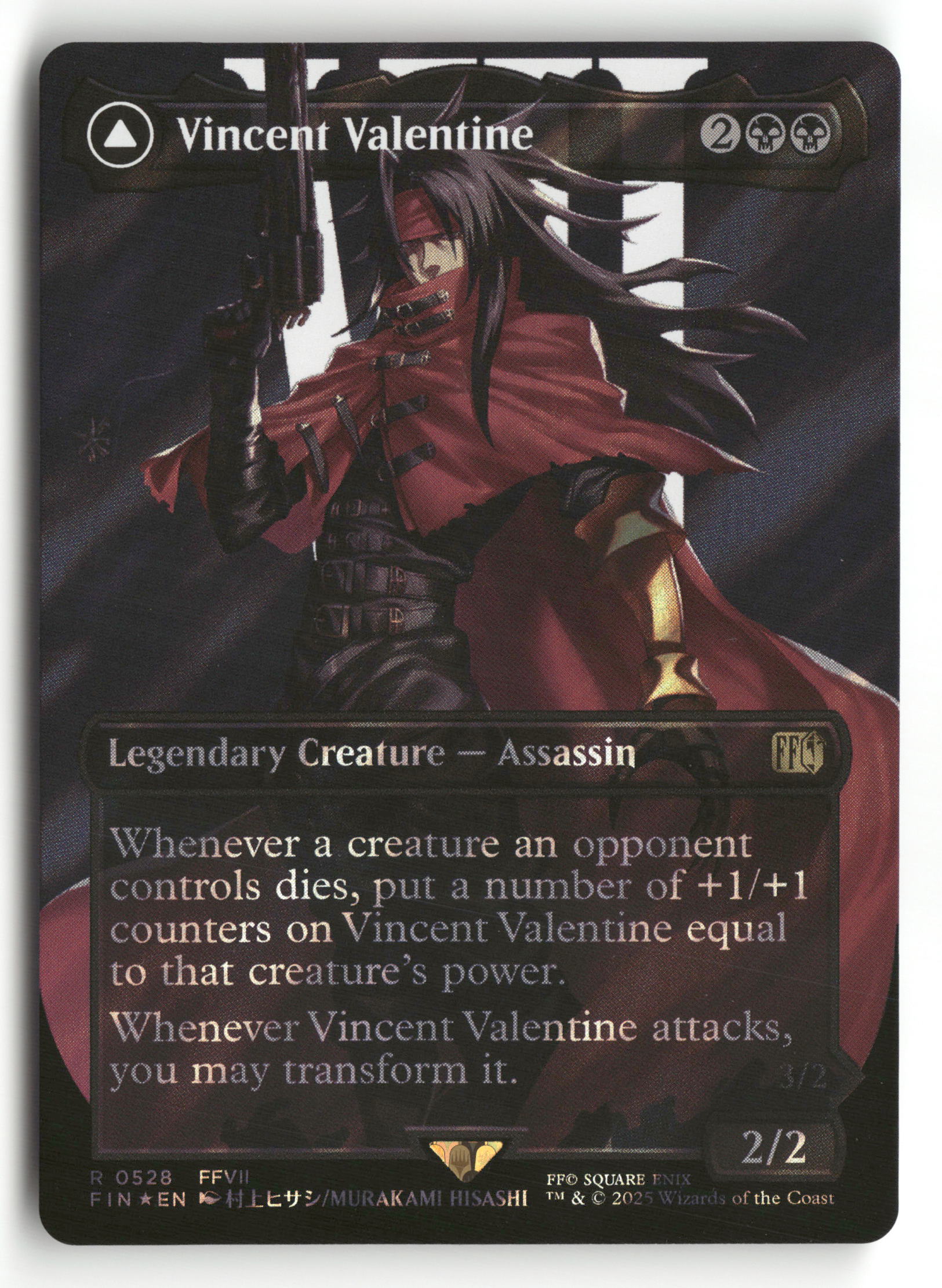 MTG FINAL FANTASY 528 Vincent Valentine (Borderless) (Surge Foil) R NM