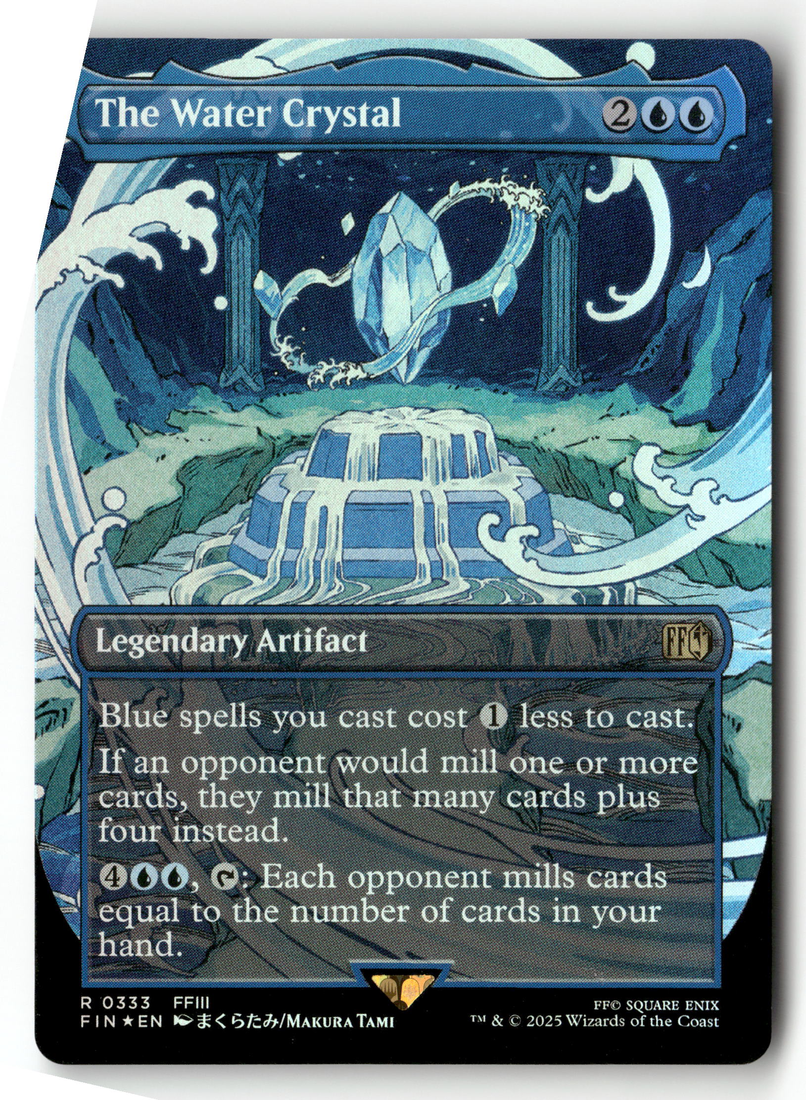 crystal cards final fantasy mtg MTG FINAL FANTASY 333 The Water Crystal (Borderless) R NM Foil