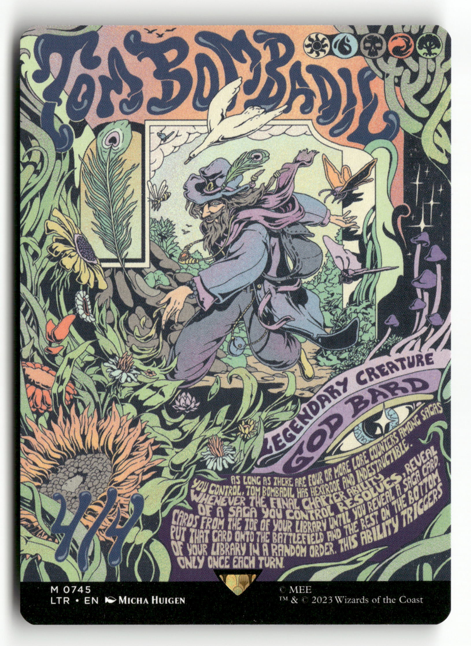 tom bombadil mtg poster card MTG: The Lord of the Rings: 745 Tom Bombadil (Borderless Poster) M NM