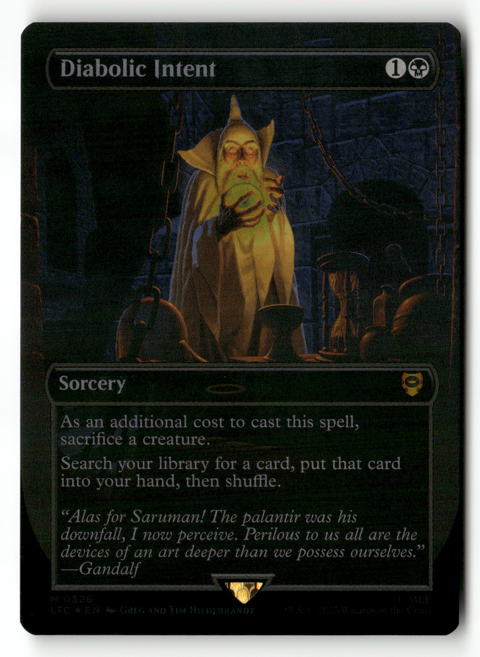 MTG: The Lord of the Rings: 526 Diabolic Intent (Borderless) M NM MTG: The Lord of the Rings: 526 Diabolic Intent (Borderless) M NM