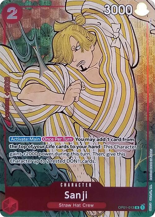 Sanji (1st Anniversary) OP01-013 (One Piece Promotion Cards)  - Alternate Art Foil