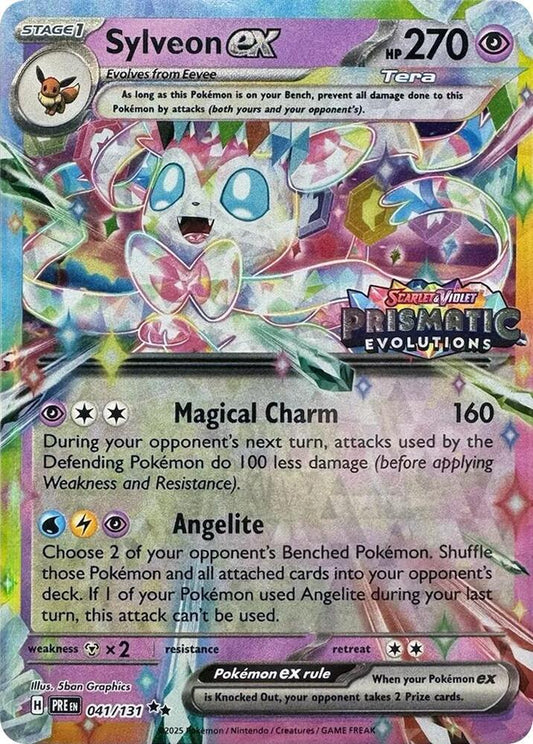 Sylveon ex Prismatic Evolutions Stamp 041/131 (Miscellaneous Cards & Products)  - Holofoil