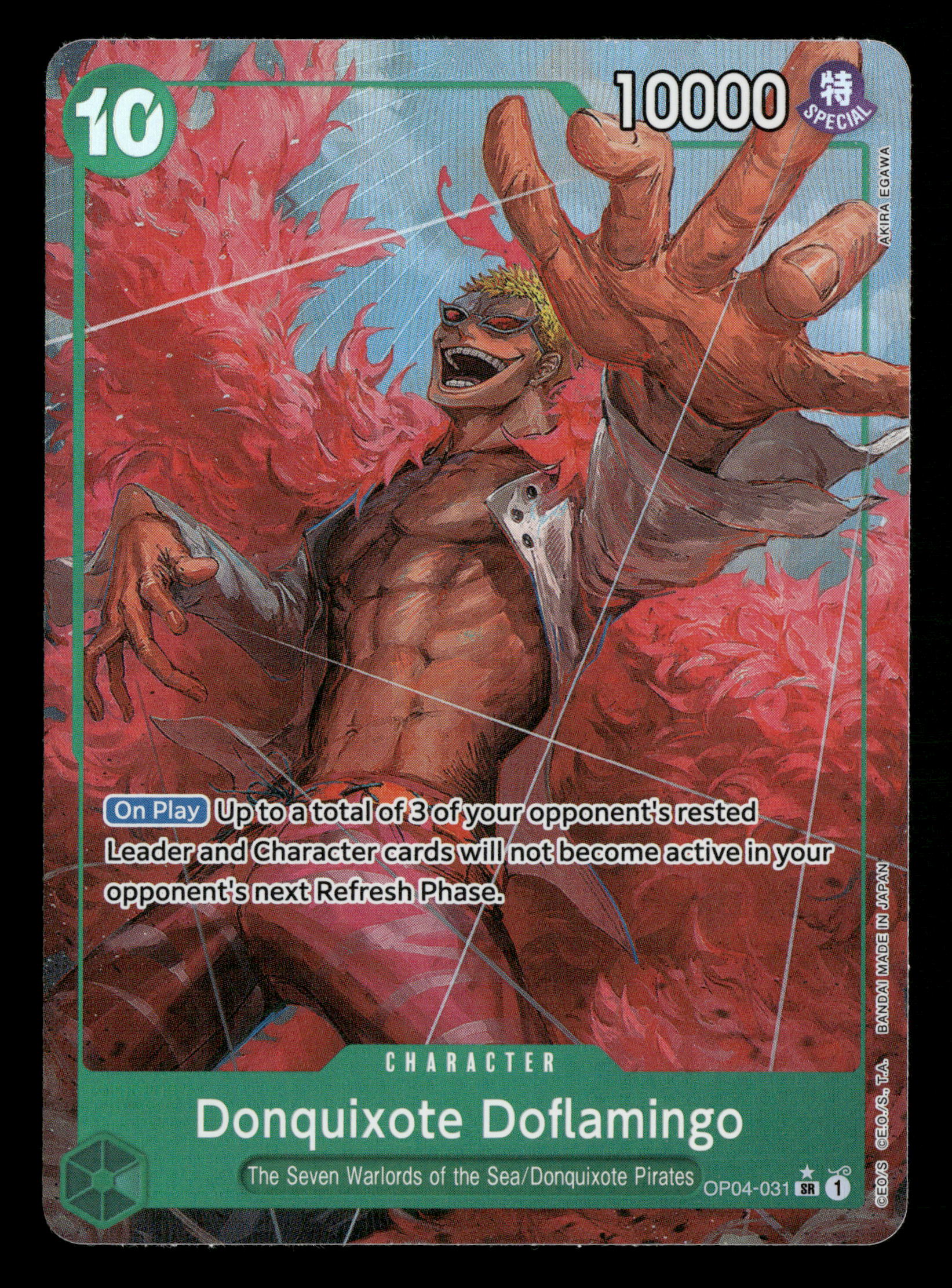 One Piece TCG OP04-031 PRB Donquixote Doflamingo Alternative Art One Piece TCG OP04-031 PRB Donquixote Doflamingo Alternative Art