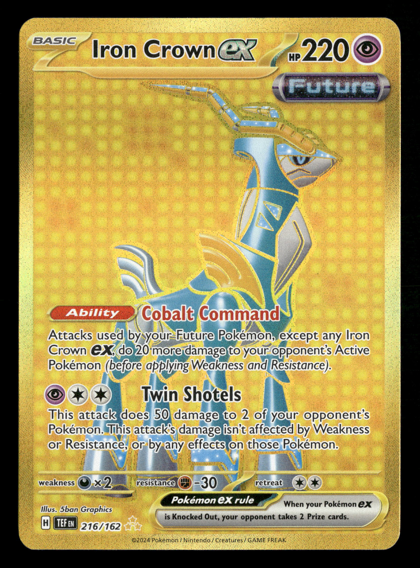 Pokémon TCG Iron Crown EX 216/162 Temporal Forces Pokémon TCG Iron Crown EX 216/162 Temporal Forces