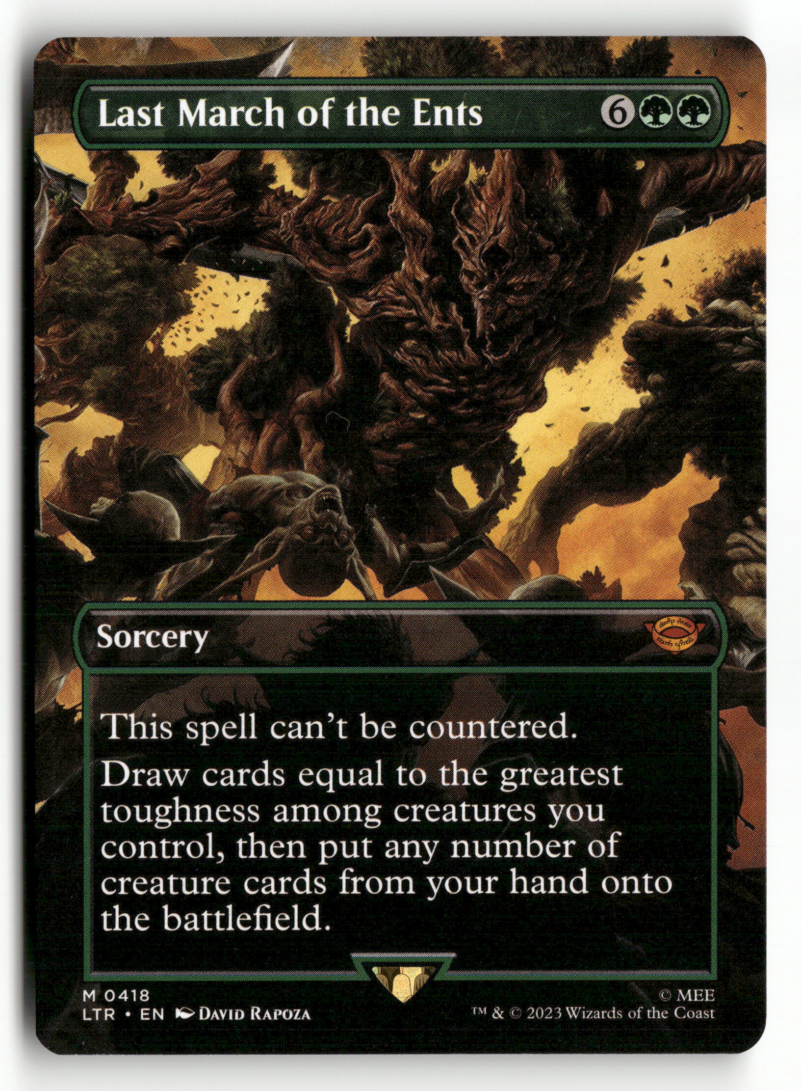 2023 MTG Magic Lord of the Rings 0418 Last March of the Ents Borderles