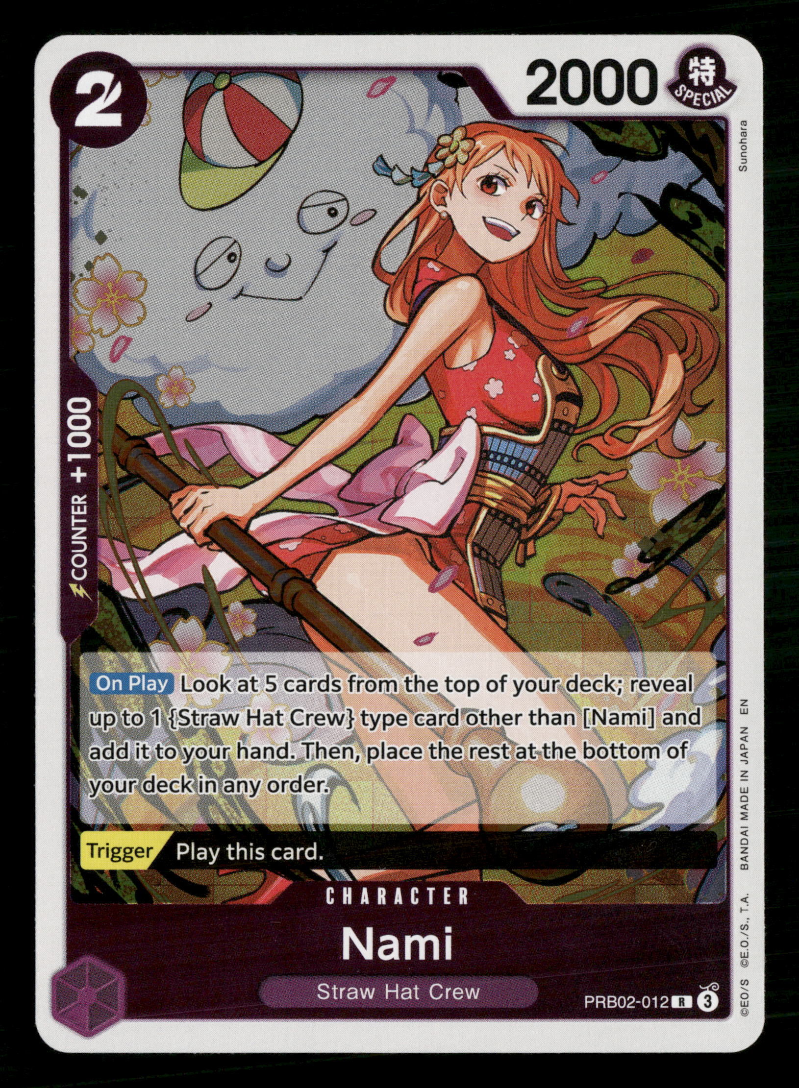 One Piece TCG The Best Vol.2 PRB02-012 Nami Rare One Piece TCG The Best Vol.2 PRB02-012 Nami Rare