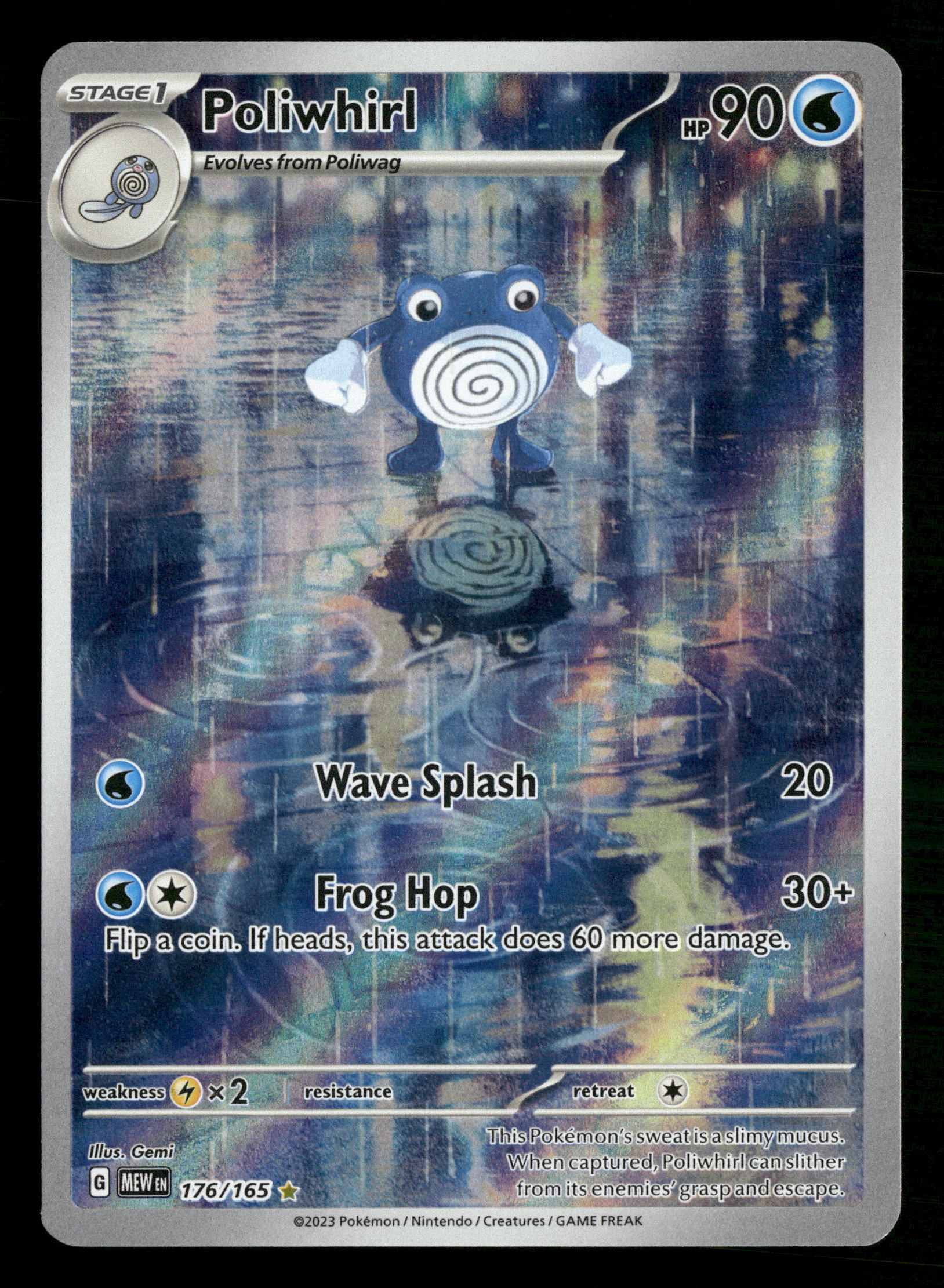 2023 Pokemon SV 151 176/165 Poliwhirl illustration Rare 2023 Pokemon SV 151 176/165 Poliwhirl illustration Rare