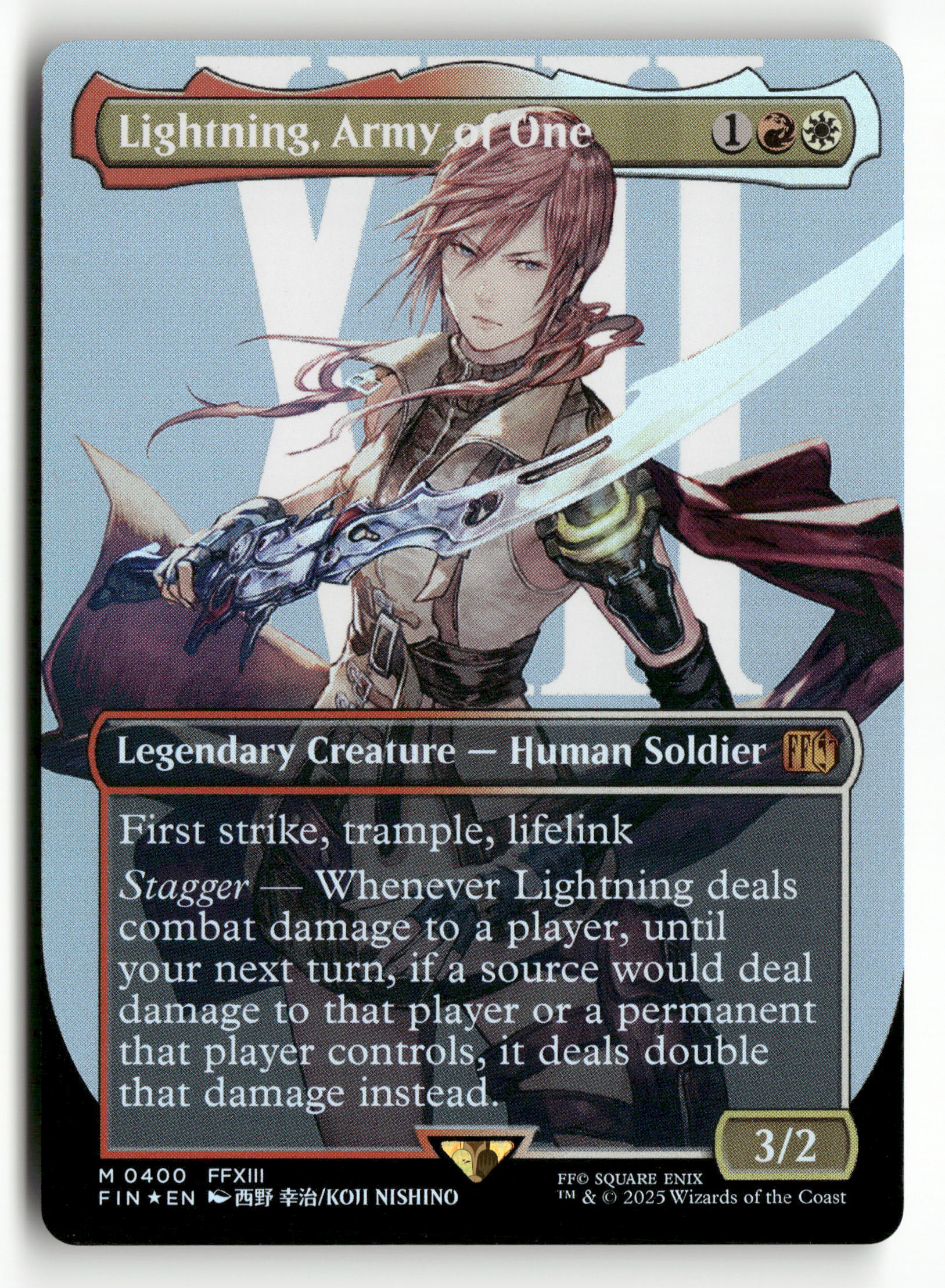 2025 MTG Magic Final Fantasy 0400 Lightning Army of One Showcase FOIL 2025 MTG Magic Final Fantasy 0400 Lightning Army of One Showcase FOIL