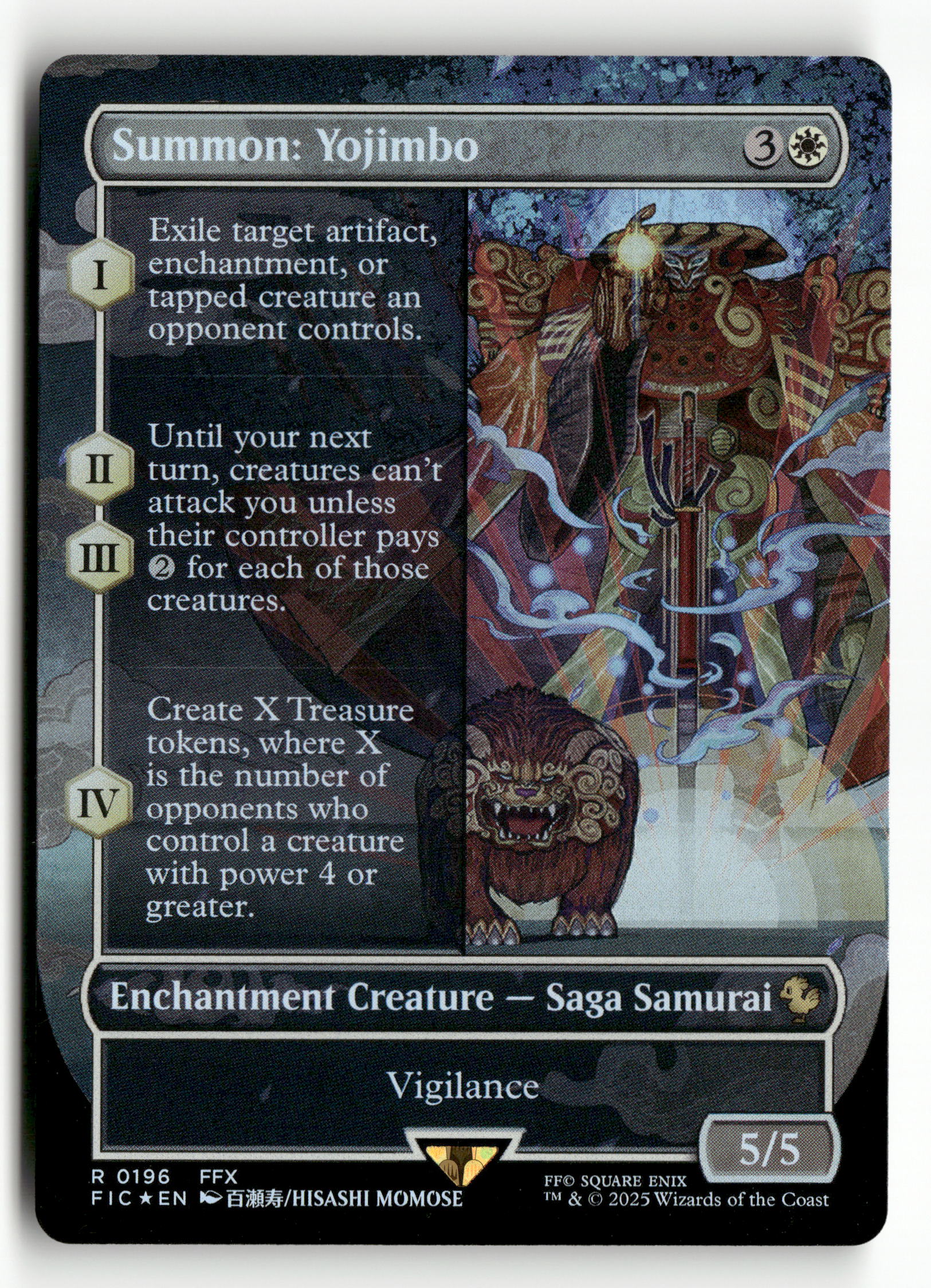 2025 MTG Magic Final Fantasy 0196 Summon: Yojimbo Borderless FOIL 2025 MTG Magic Final Fantasy 0196 Summon: Yojimbo Borderless FOIL