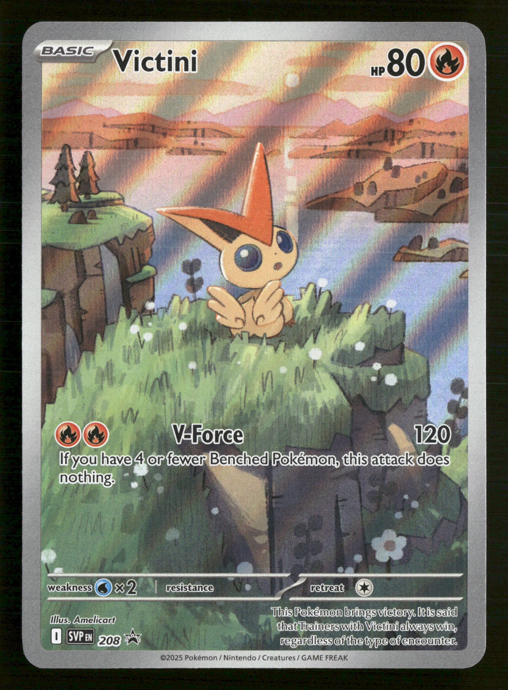 2025 Pokemon SVP 208 Victini Black Star Promo 2025 Pokemon SVP 208 Victini Black Star Promo