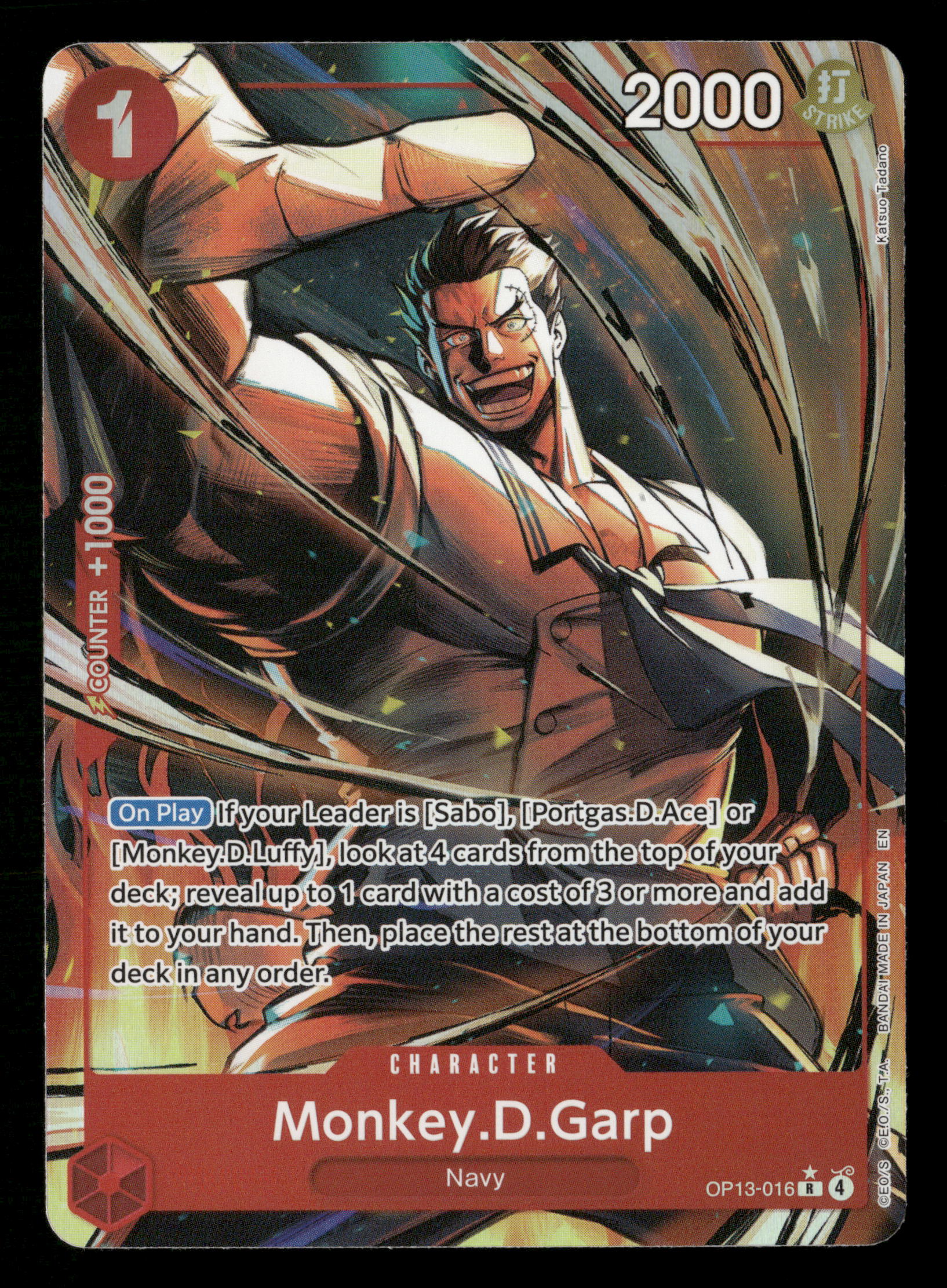 One Piece TCG OP13-016 Monkey.D.Garp Alt Art One Piece TCG OP13-016 Monkey.D.Garp Alt Art