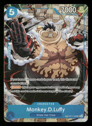 One Piece TCG OP11-058 Monkey.D.Luffy Treasure Rare OP13 One Piece TCG OP11-058 Monkey.D.Luffy Treasure Rare OP13