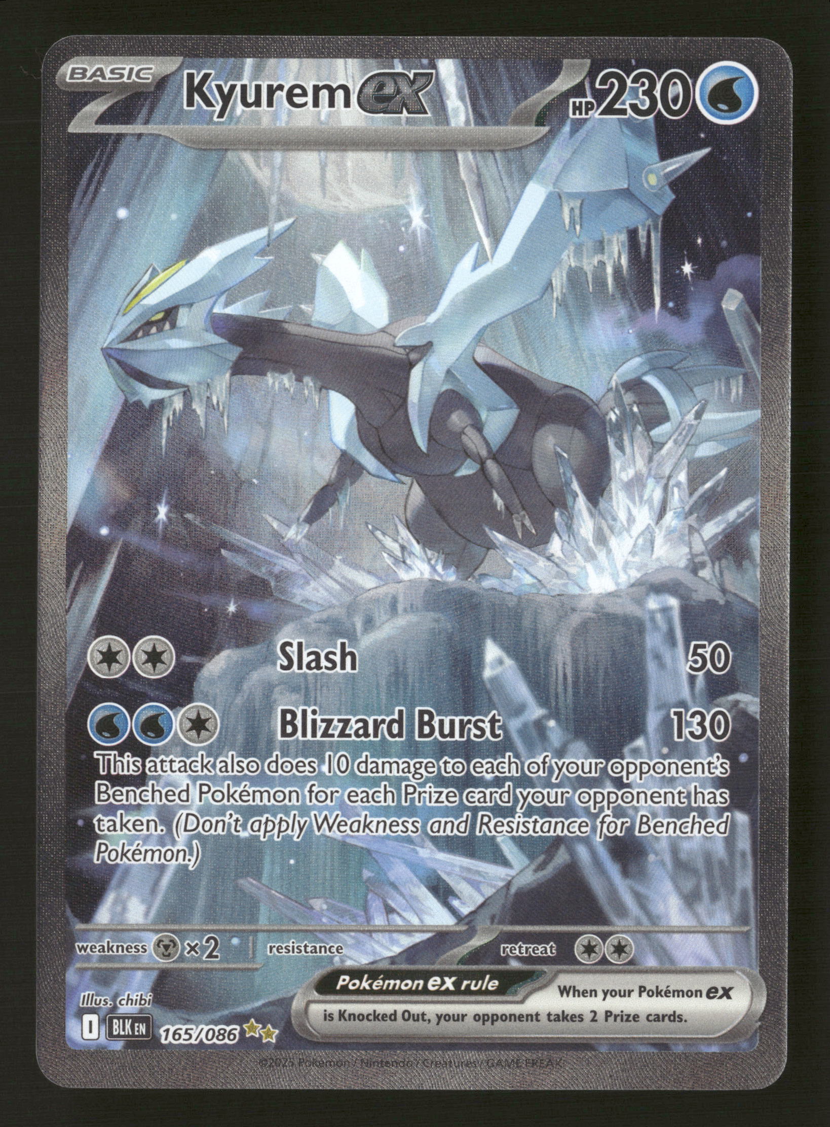 2025 Pokemon Black Bolt 165/086 Kyurem ex Special Illustration Rare