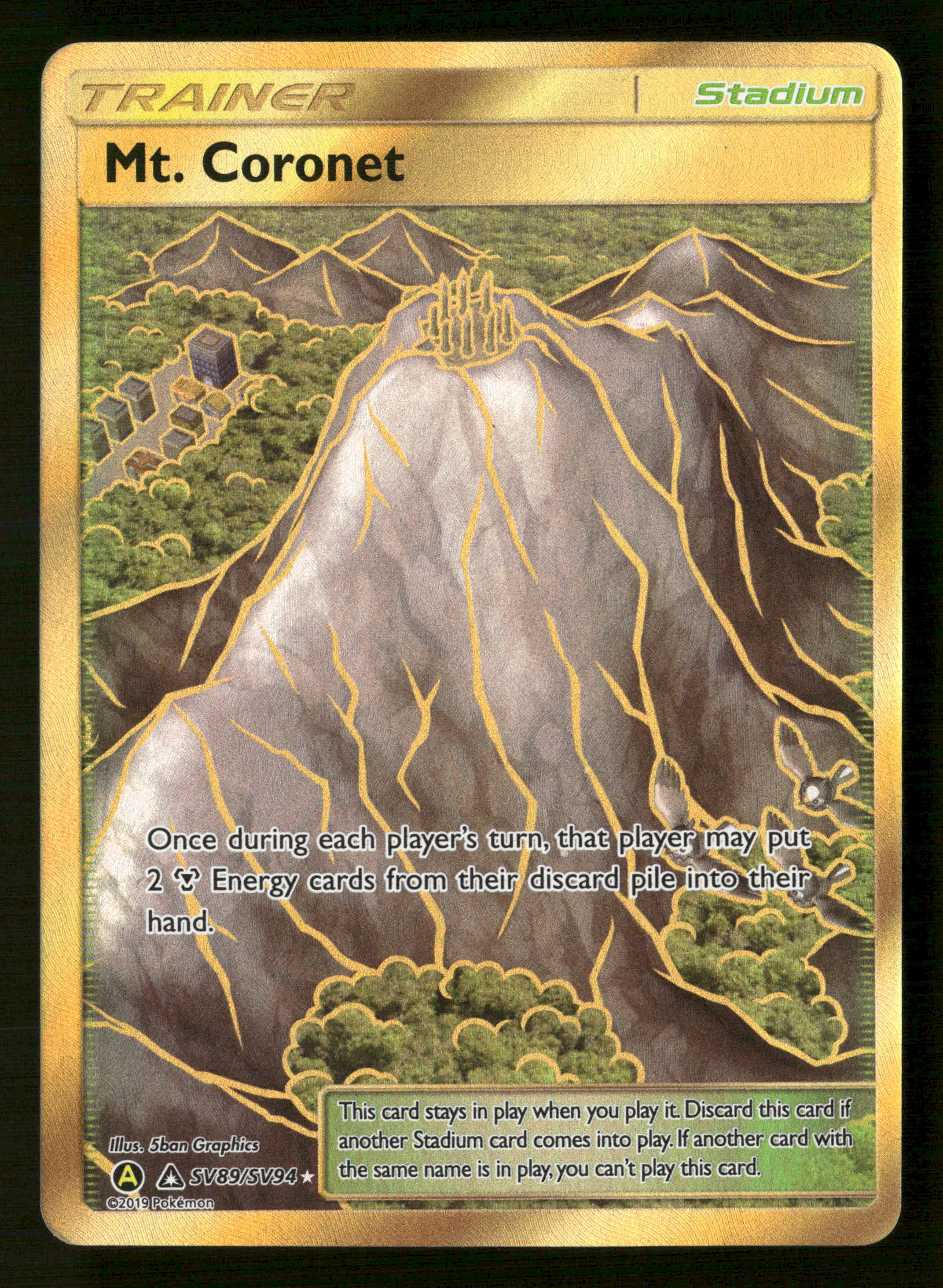 pokemon hidden fates gold cards 2019 Pokemon Hidden Fates SV89/SV94 Mt. Coronet Full Art Gold Trainer
