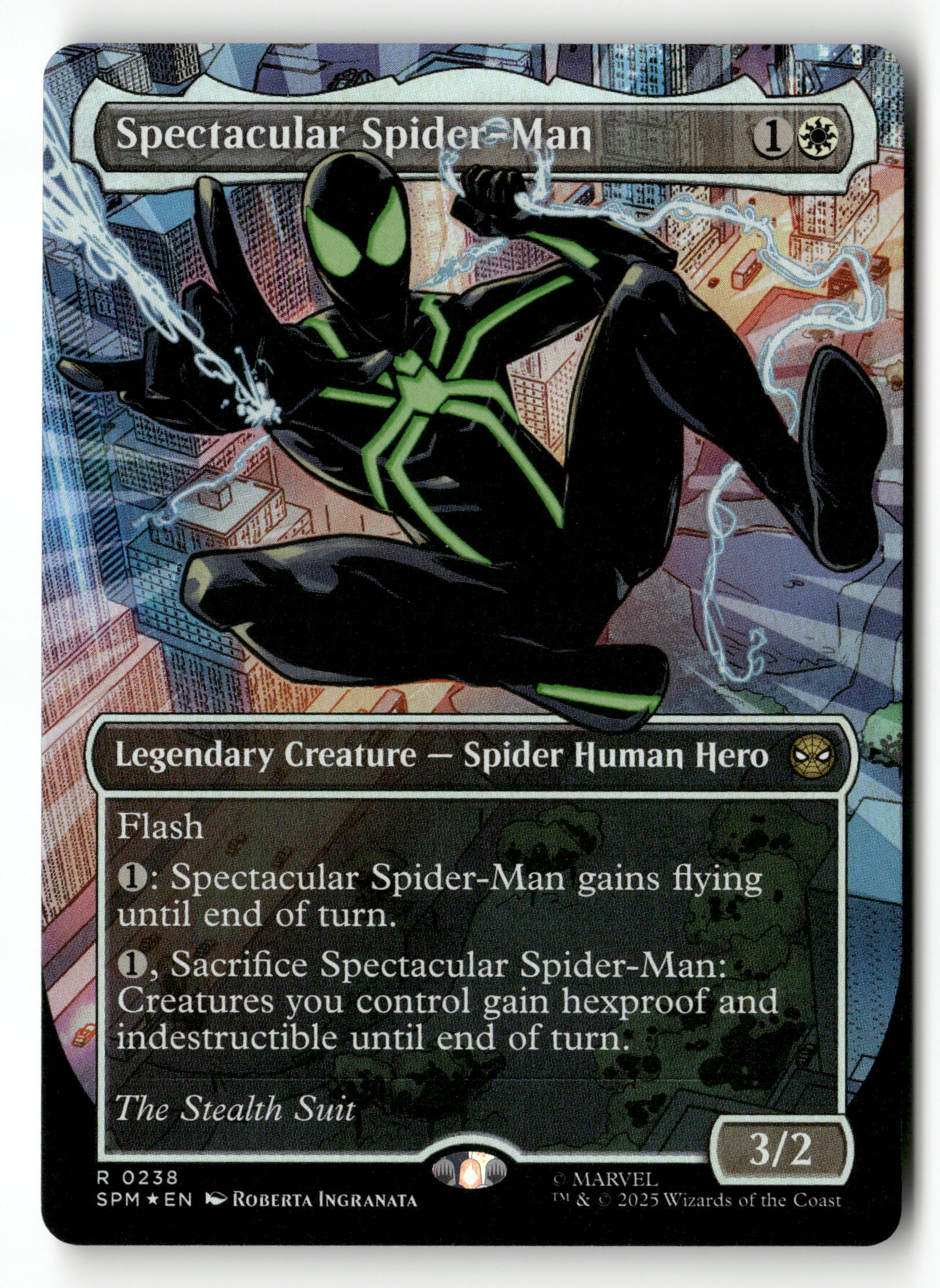 spectacular spiderman mtg card 2025 MTG Magic Spider-Man 0238 Spectacular Spiderman Borderless Textur