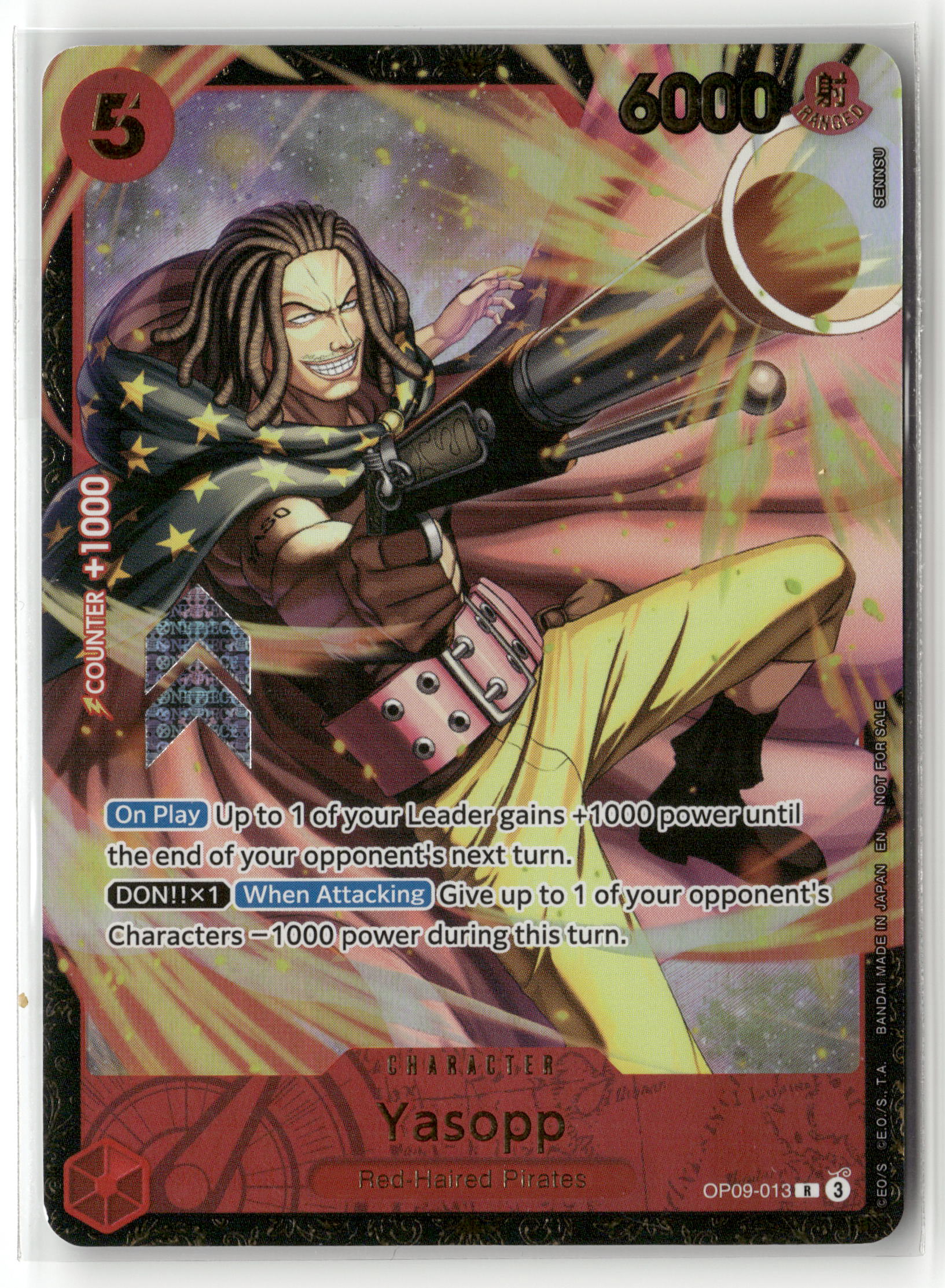 One Piece TCG OP09-013 Yasopp Top 64 Regionals Promo Card SEALED