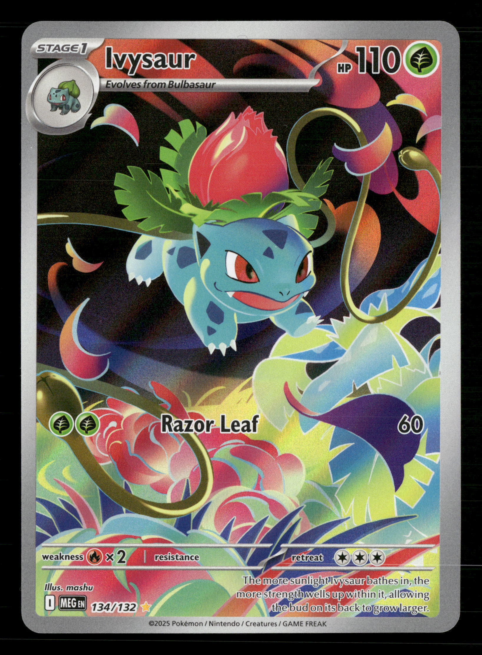 2025 Pokemon Mega Evolution Base 134/132 Ivysaur Illustration Rare