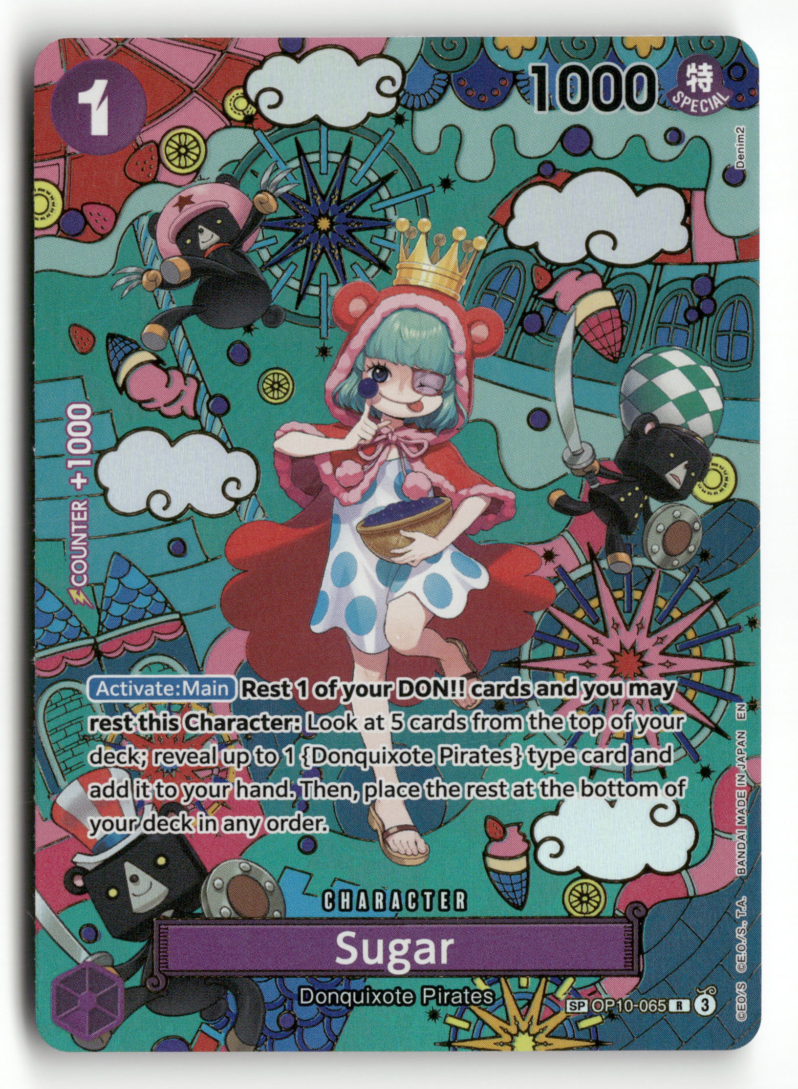 one piece tcg sugar deck One Piece TCG OP10-065 The Azure Sea's Seven Sugar SP