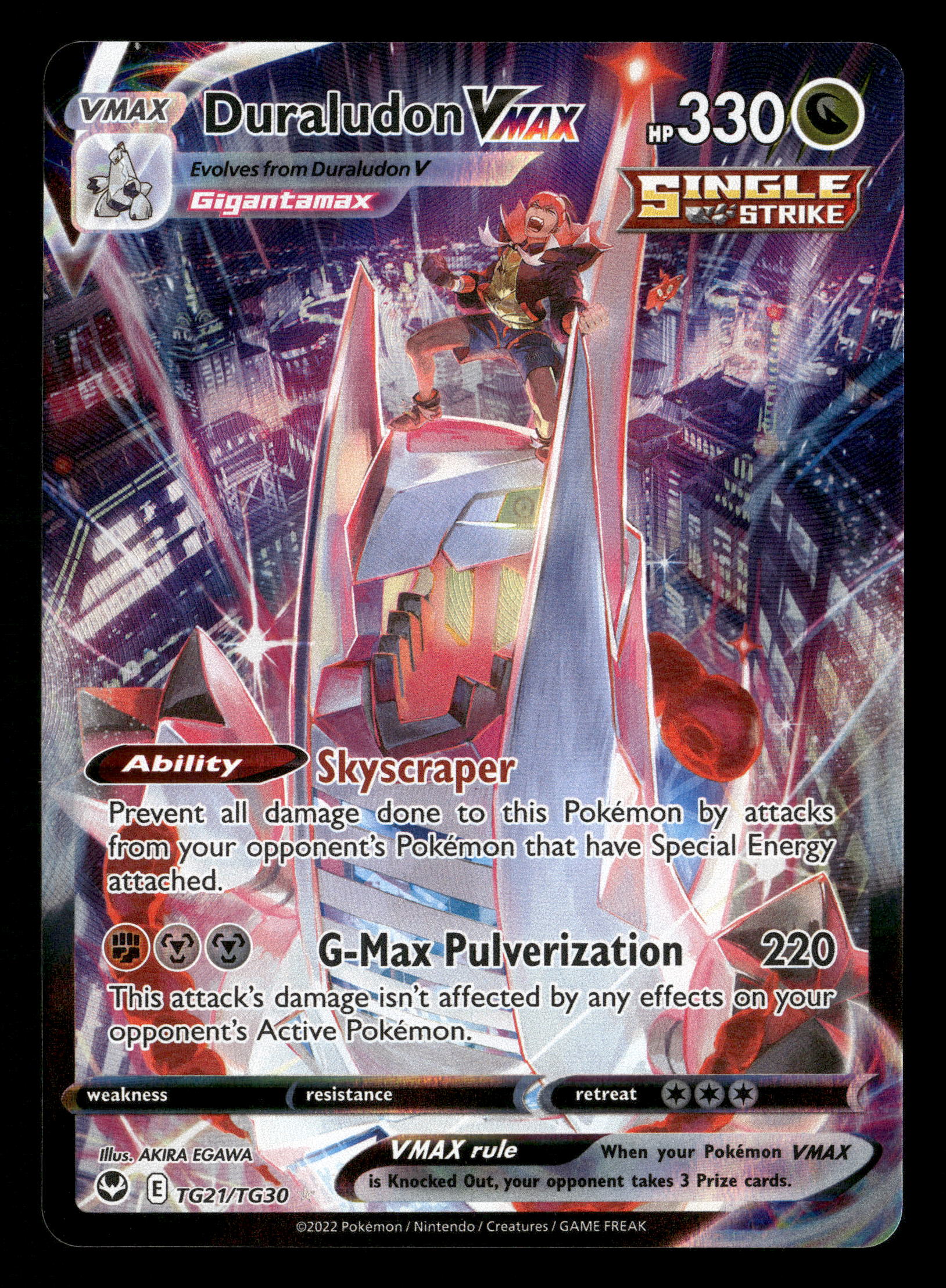 2022 Pokemon SwSh Silver Tempest TG21/TG30 Duraludon Vmax Full Art Rar 2022 Pokemon SwSh Silver Tempest TG21/TG30 Duraludon Vmax Full Art Rar