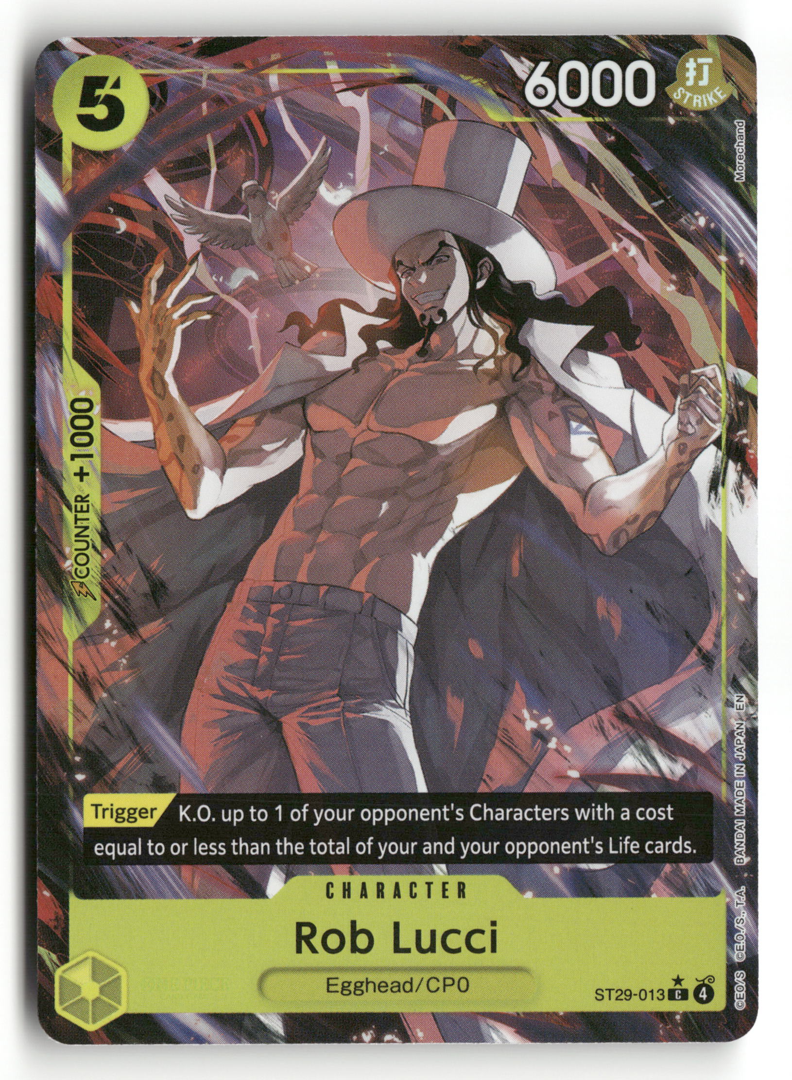 One Piece TCG ST29-013 Rob Lucci C Alternate Art One Piece TCG ST29-013 Rob Lucci C Alternate Art