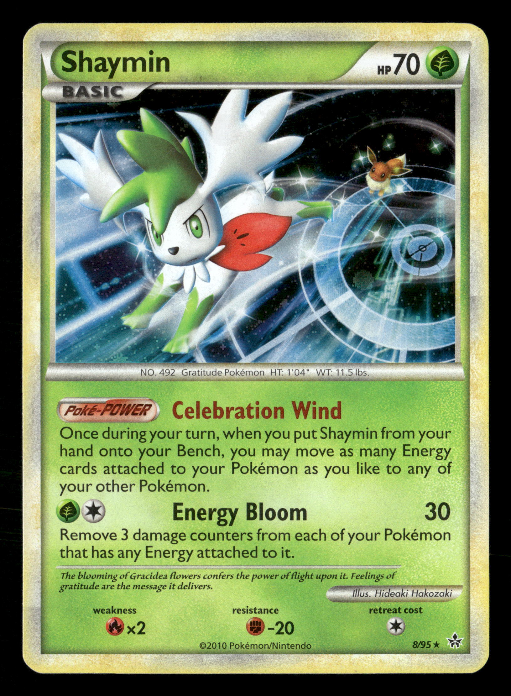 2010 Pokemon Unleashed 8/95 Shaymin Holo LP 2010 Pokemon Unleashed 8/95 Shaymin Holo LP