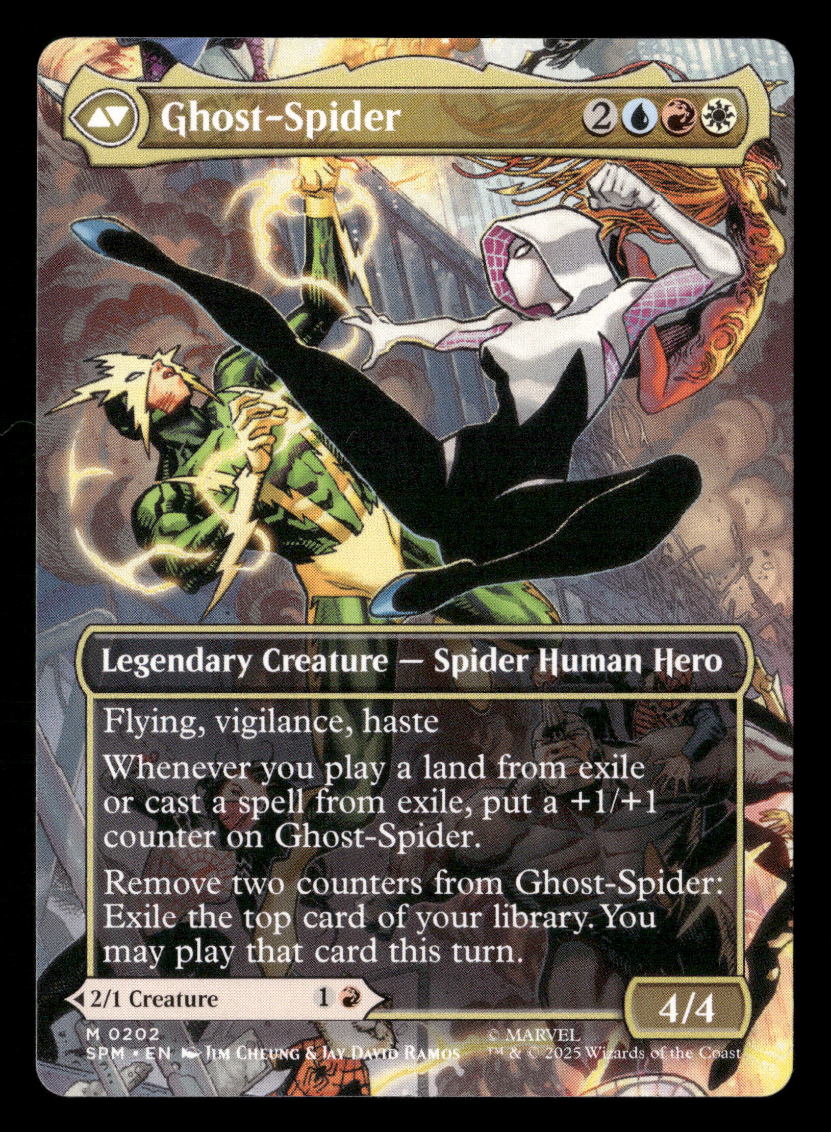 MTG Spiderman UB #0202 Gwen Stacy Borderless Mythic MTG Spiderman UB #0202 Gwen Stacy Borderless Mythic