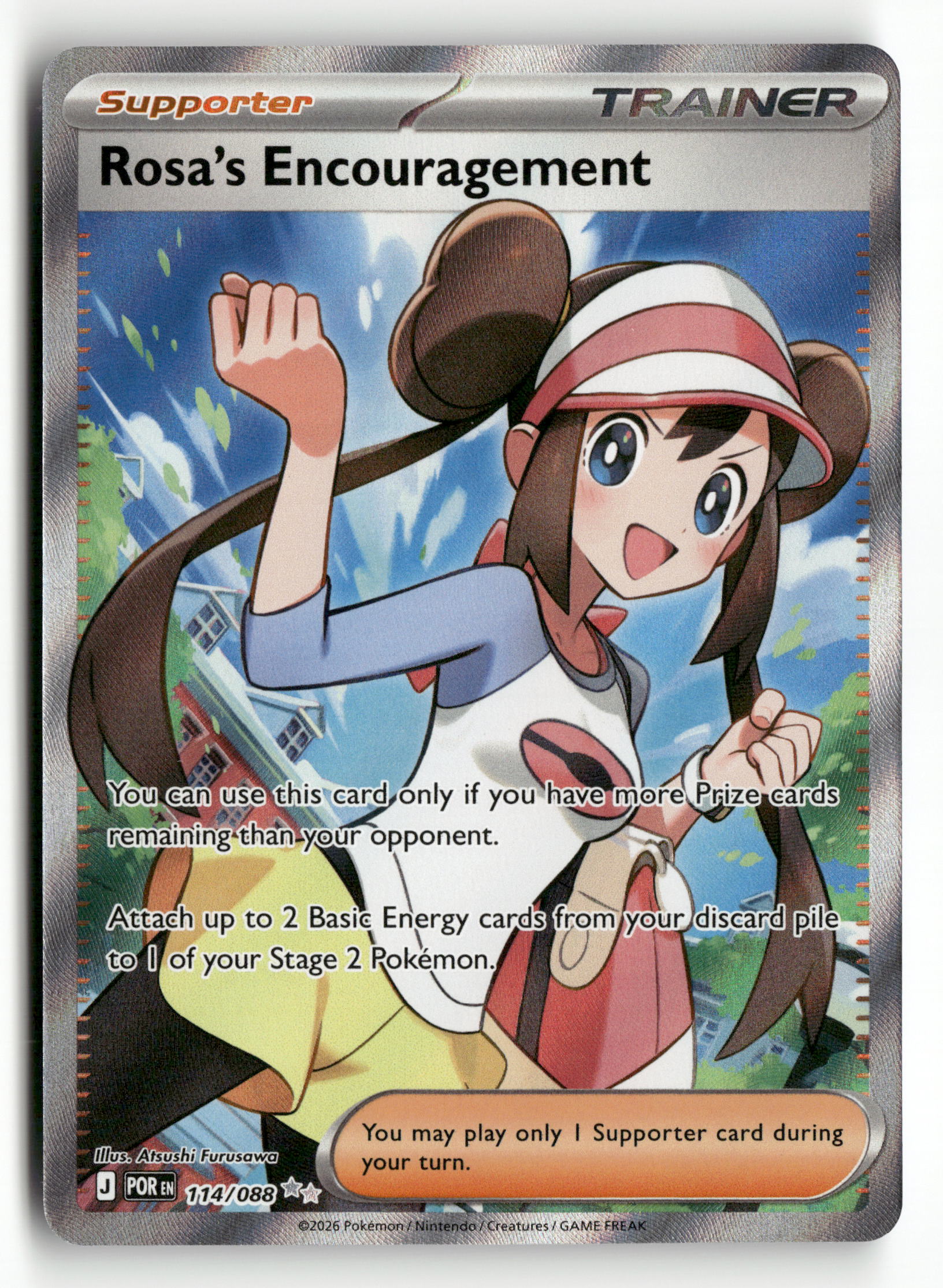 2026 Pokemon Perfect Order 114/088 Rosa's Encouragement Full Art