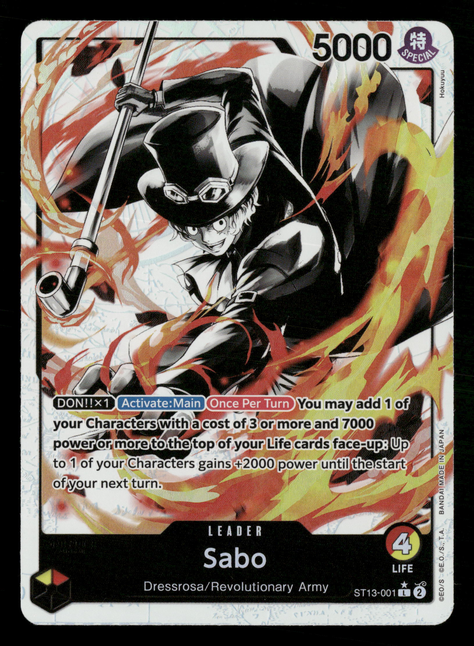 One Piece TCG ST13-001 Sabo Alternate Art Leader 3 Brothers Starter De One Piece TCG ST13-001 Sabo Alternate Art Leader 3 Brothers Starter De
