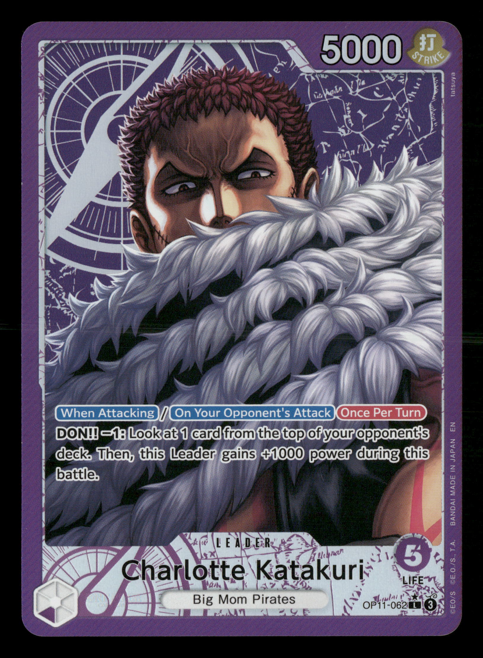 one piece card game katakuri leader One Piece TCG OP11-062 Charlotte Katakuri Alternate Art Leader