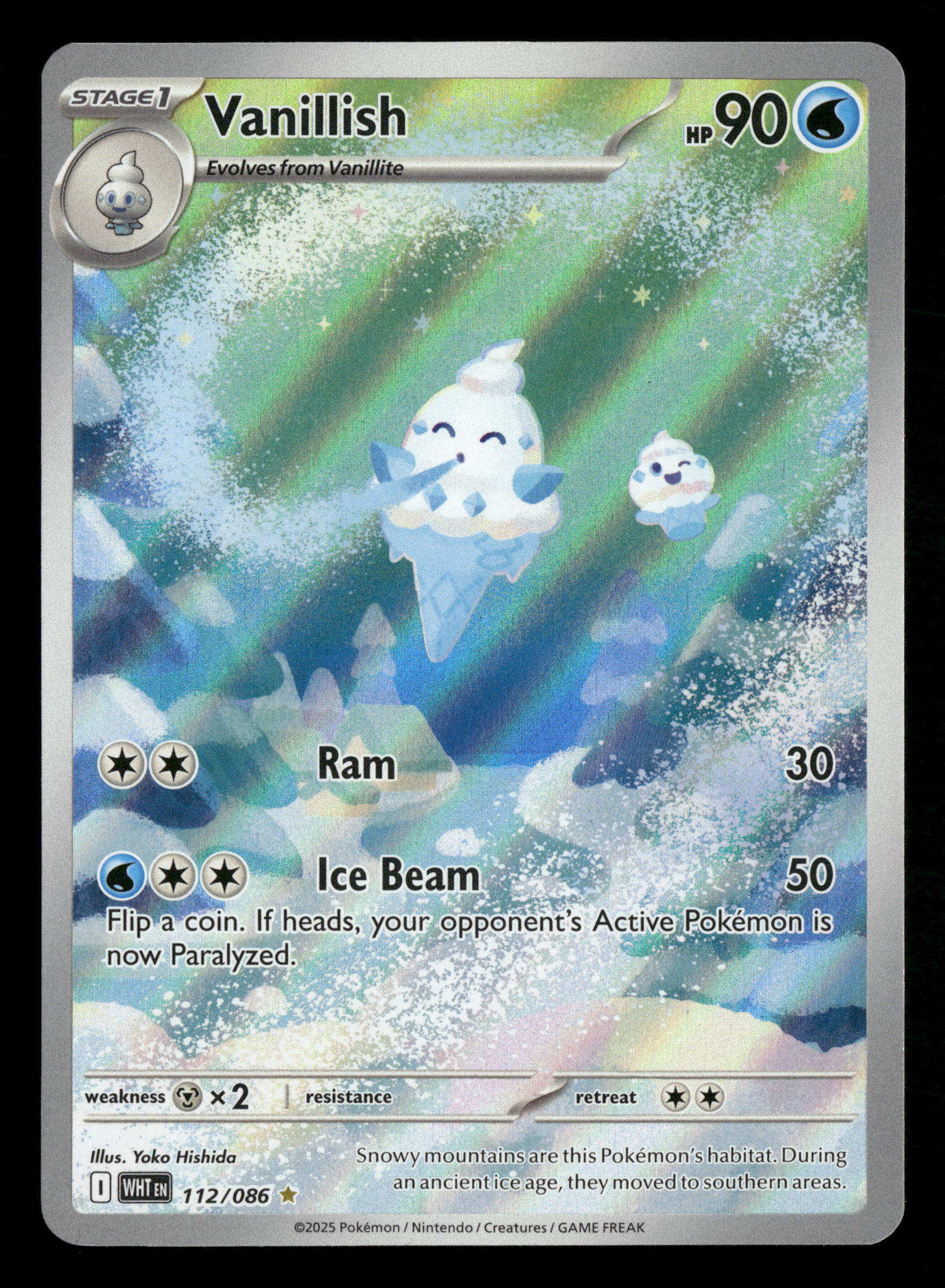 2025 Pokemon White Flare 112/086 Vanillish Illustration Rare