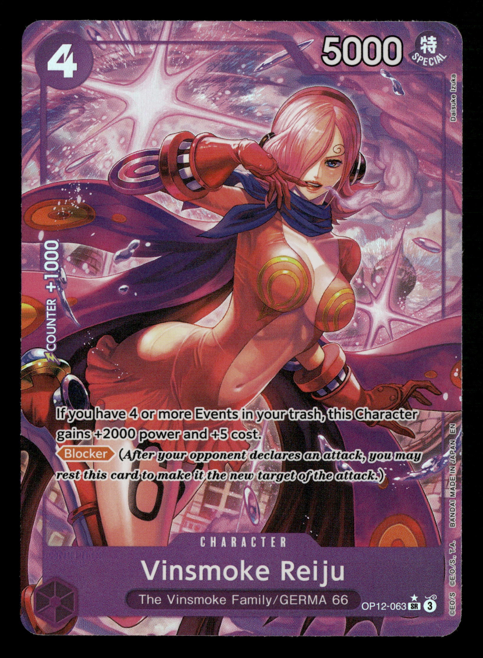 One Piece TCG OP12-063 Vinsmoke Reiju Alt Art One Piece TCG OP12-063 Vinsmoke Reiju Alt Art