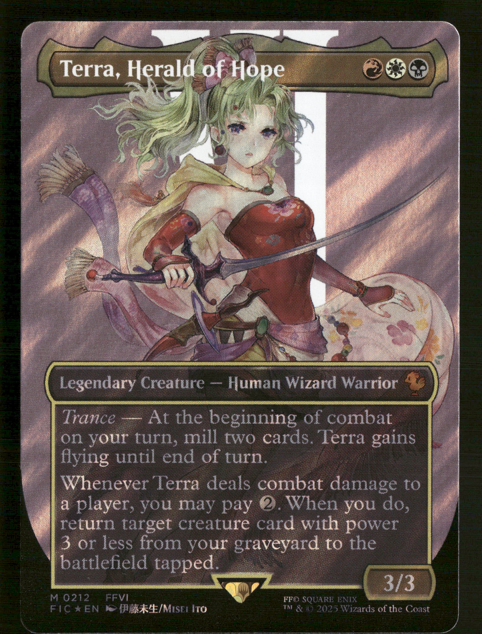 2025 MTG Magic Final Fantasy 0212 Terra, Herald of Hope Surge FOIL 2025 MTG Magic Final Fantasy 0212 Terra, Herald of Hope Surge FOIL