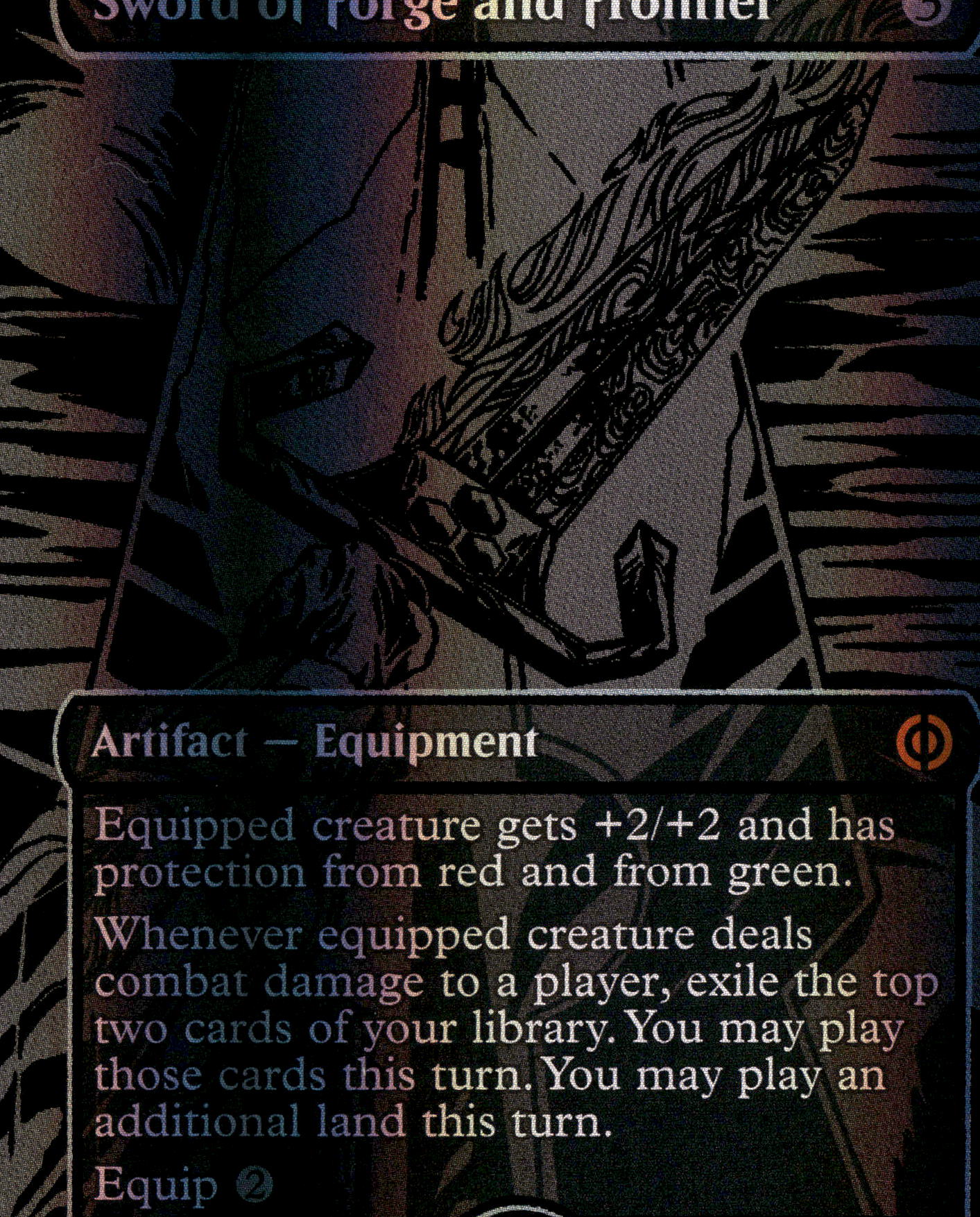 mtg phyrexia all will be one oil slick cards 2023 MTG Magic Phyrexia: All will be One 359 Sword of Forge and Fronti