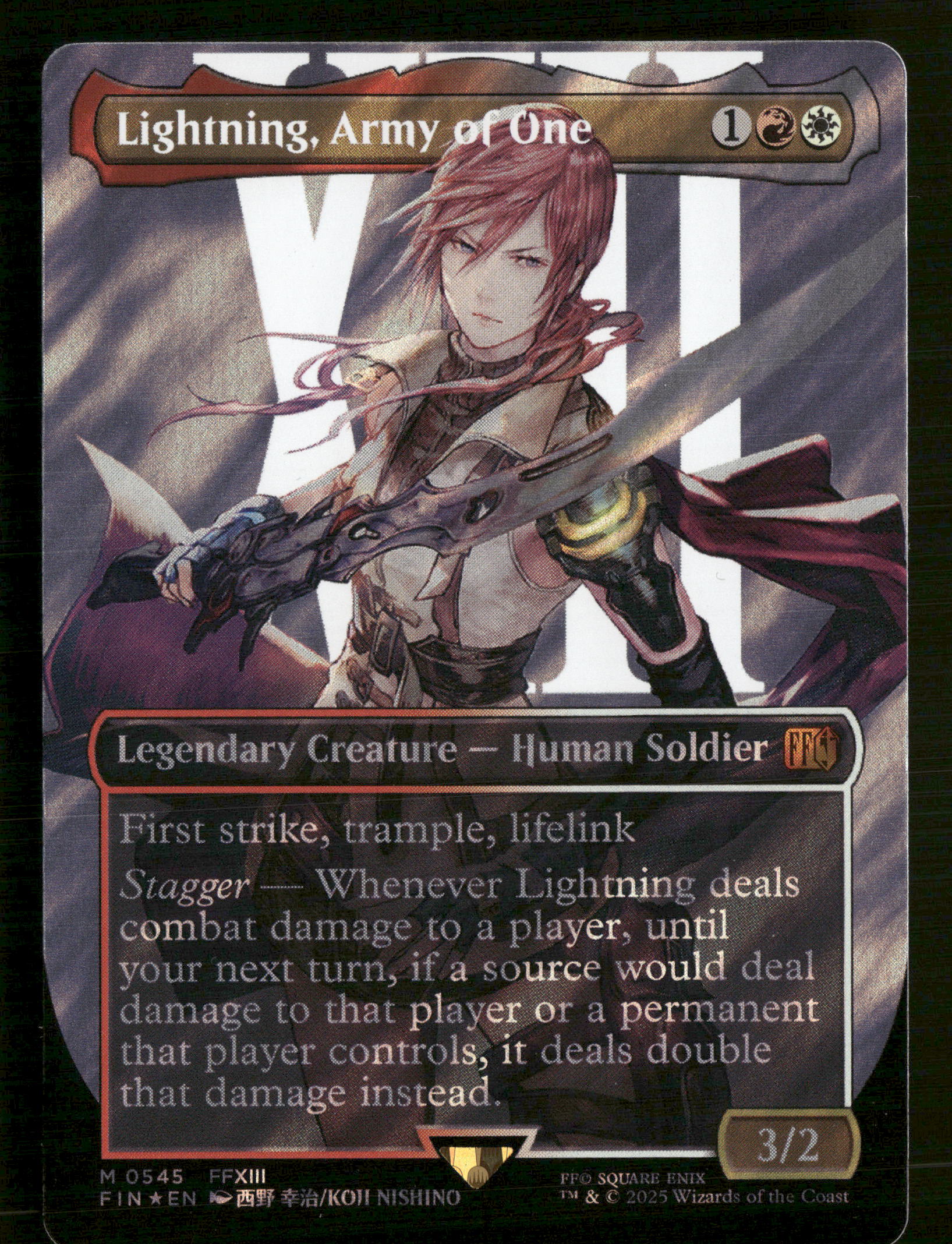2025 MTG Magic Final Fantasy 0545 Lightning, Army of One Surge FOIL 2025 MTG Magic Final Fantasy 0545 Lightning, Army of One Surge FOIL