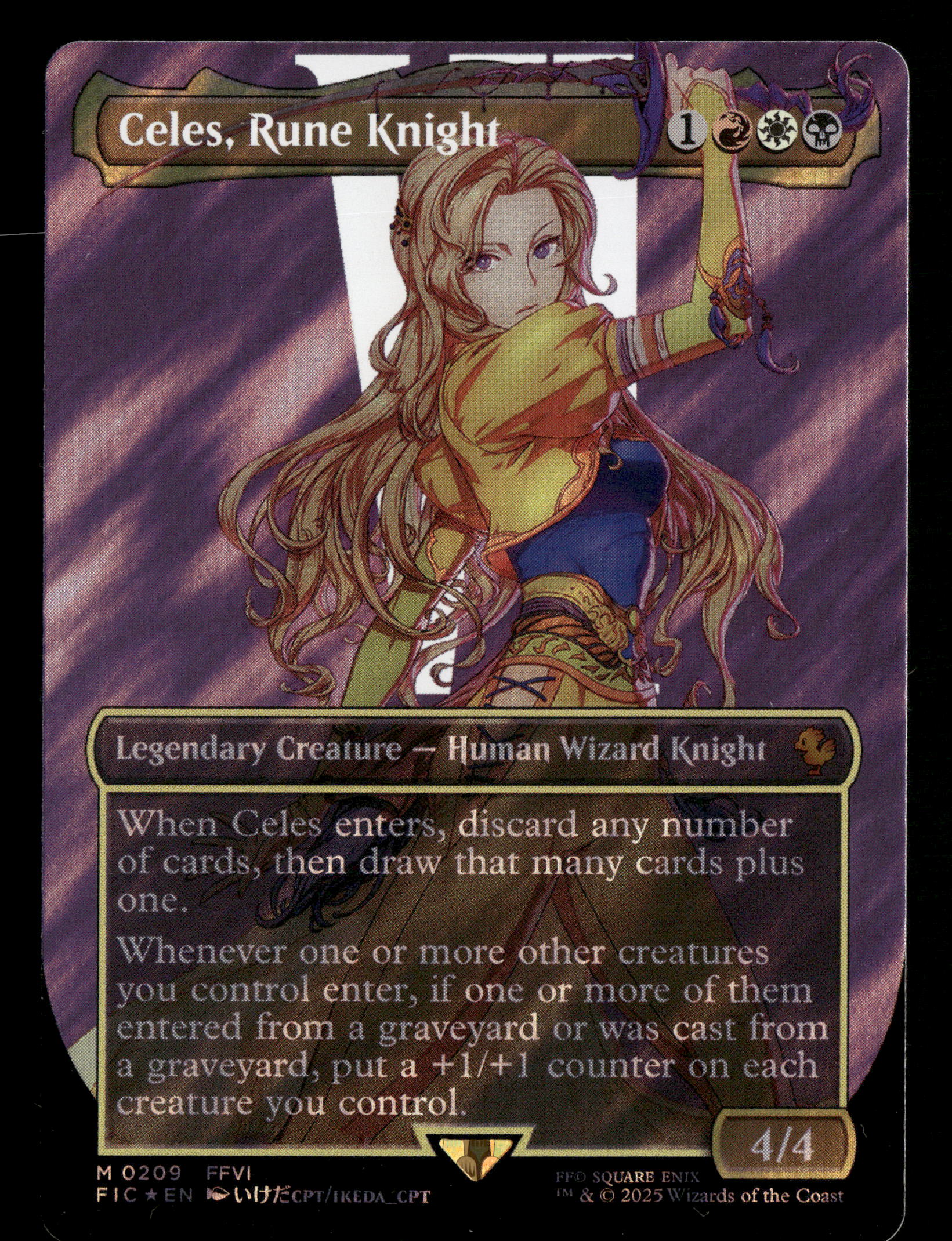 2025 MTG Magic Final Fantasy 0209 Celes, Rune Knight Surge FOIL 2025 MTG Magic Final Fantasy 0209 Celes, Rune Knight Surge FOIL