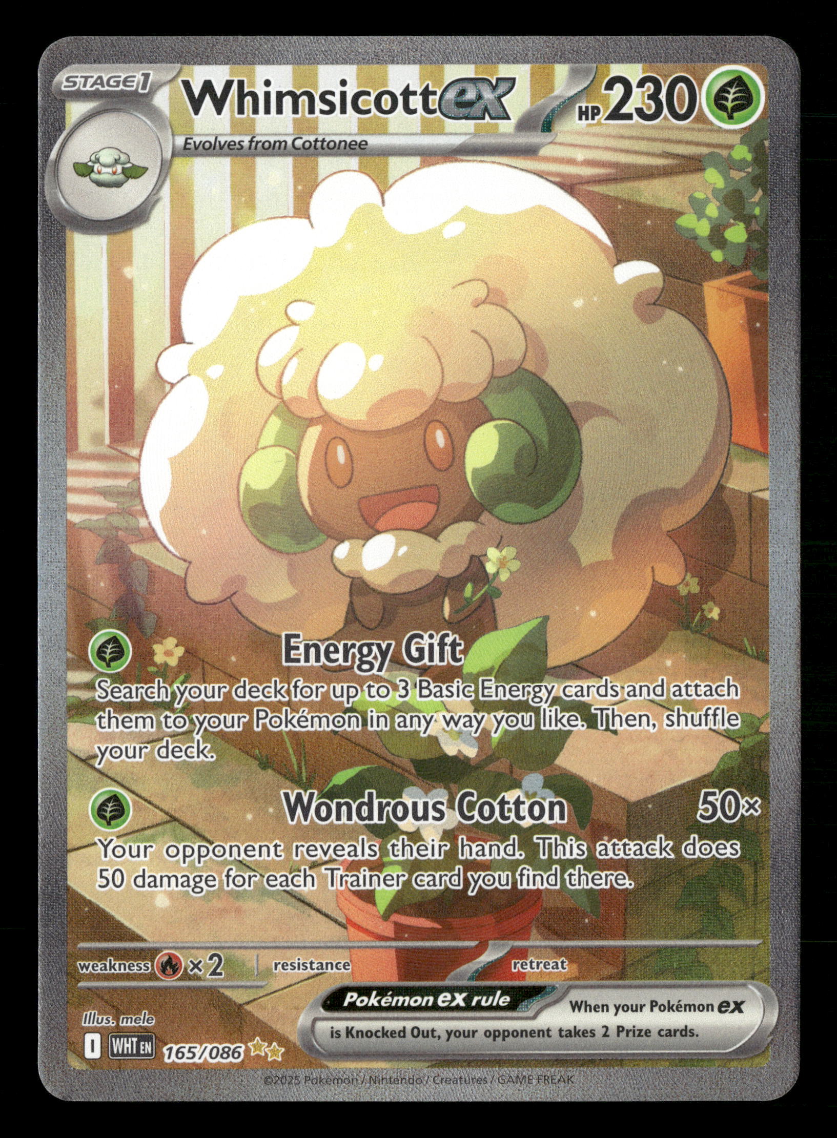 2025 Pokemon White Flare 165/086 Whimsicott ex Full Art Special Illust 2025 Pokemon White Flare 165/086 Whimsicott ex Full Art Special Illust