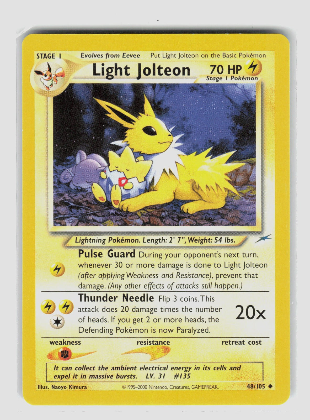 2002 Pokemon Neo Destiny 048/105 Light Jolteon Uncommon *MP*
