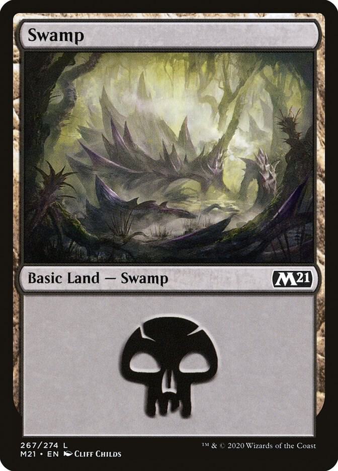 Swamp 267 (Core Set 2021) 