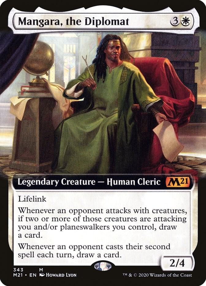 Mangara, the Diplomat 343 (Core Set 2021)  - Extended Art