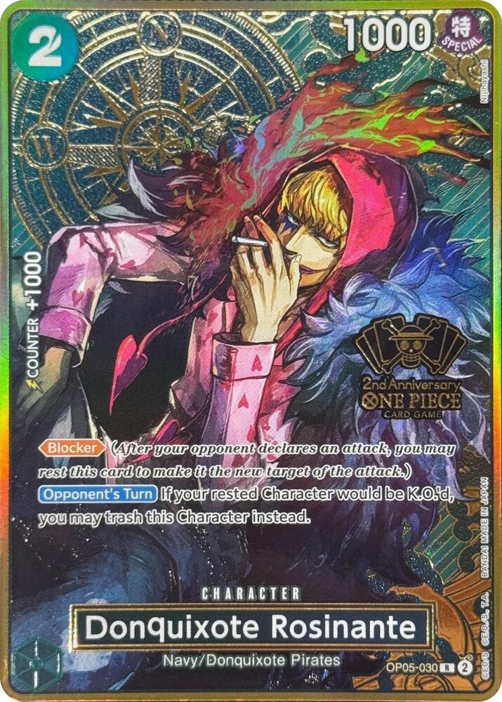 Donquixote Rosinante (Japanese Version 2nd Anniversary Set) OP05-030 (One Piece Promotion Cards)  - Foil