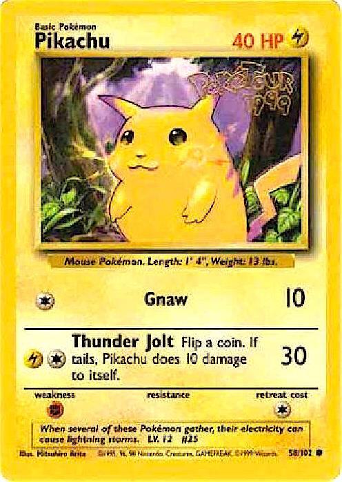 Pikachu PokeTour 1999 058/102 (Miscellaneous Cards & Products) 